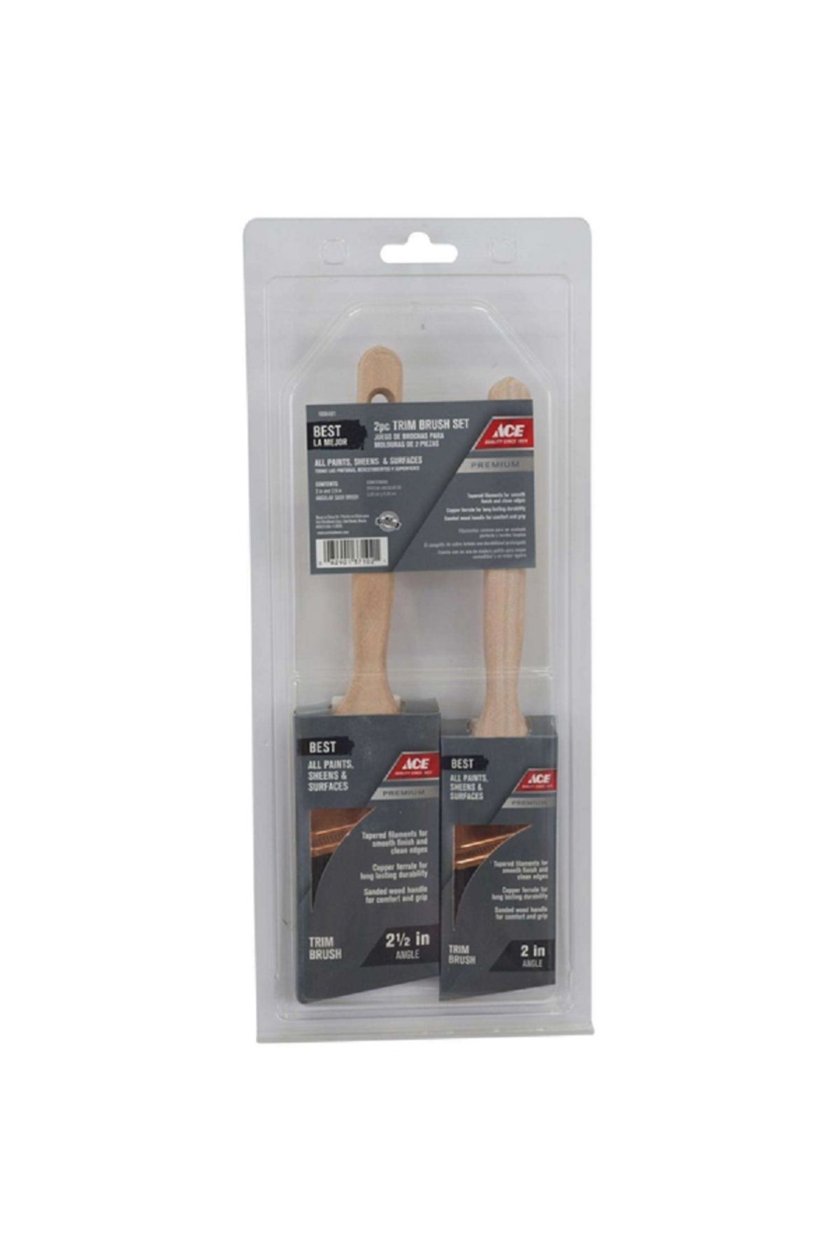 ACE-2-Piece Best Angular Sash Trim Paint Brush Set Multicolor 2