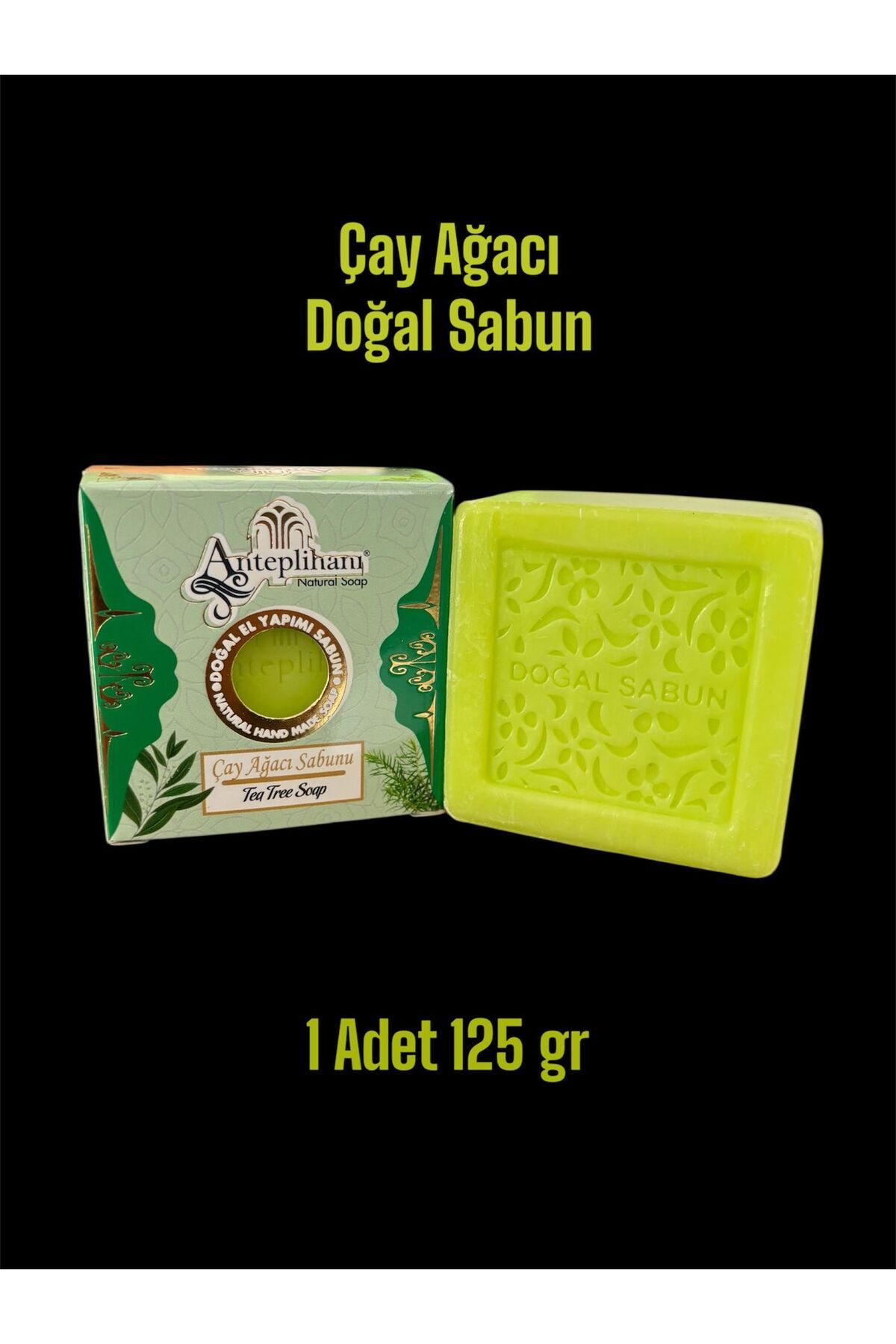 ANTEPLİHANI ÇAY AĞACI SABUNU, ÇAY AĞACI YAĞI, ÇAY AĞACI, DOĞAL EL YAPIMI NATUREL SABUN, SOAP (1 ADET 125GR)