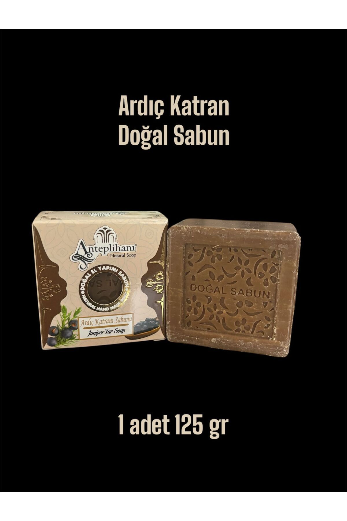 ANTEPLİHANI ARDIÇ KATRANI SABUN, DOĞAL SABUN, KATRAN, ELYAPIMI NATUREL SABUN, SOAP (1 ADET 125 GR)