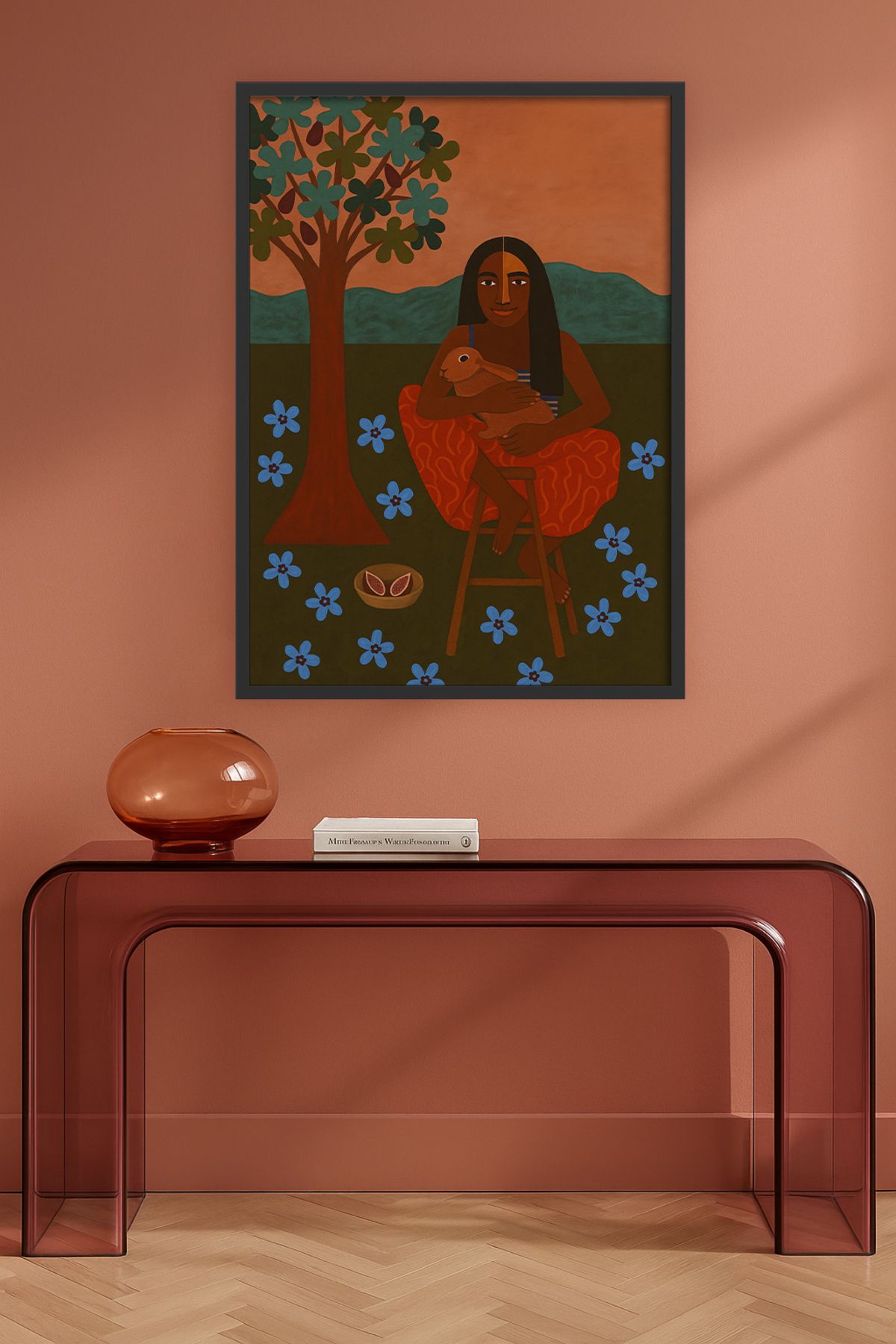 HOMEPACK Tekli Ahşap Çerçeveli Tablo Tek Parça Poster Tablo TK/KARINA13