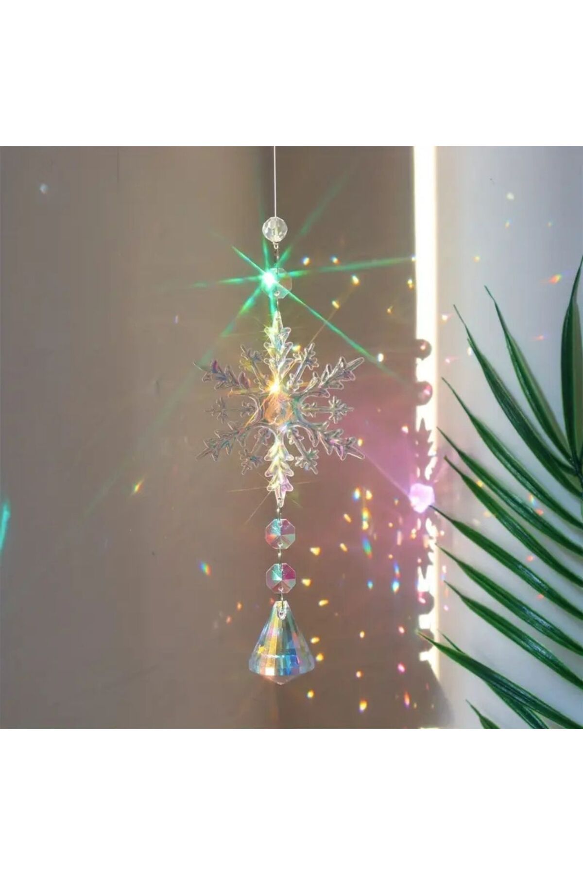 Bozy Suncatcher Kar Taneli Kristal Güneş Yakalayıcı-Güneş Kapanı Pencere Duvar Dekorasyonu