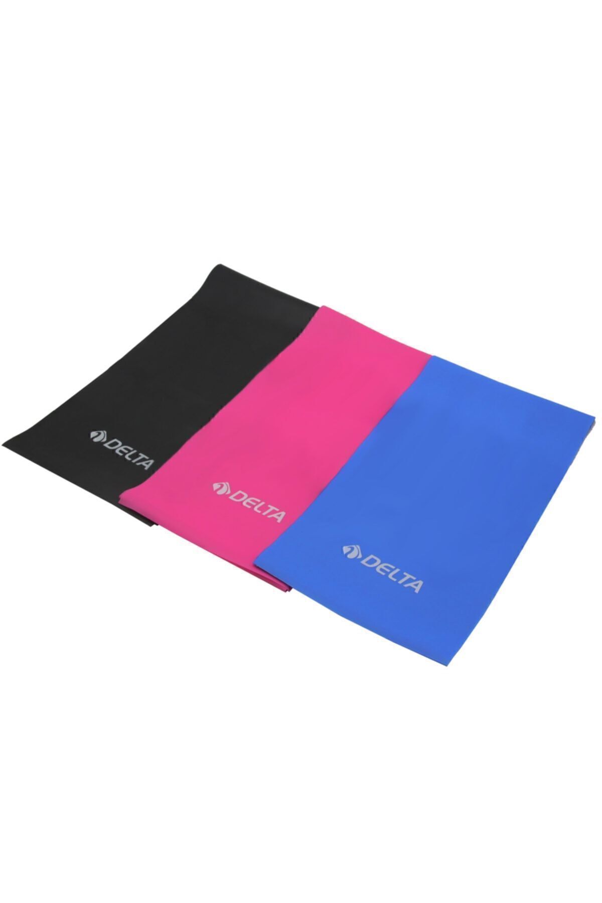 SerenityHaven 3 'lü Pilates Bandı 120 Cm x 15 Cm Egzersiz Direnç Lastiği (Uç Kısmı Açık)