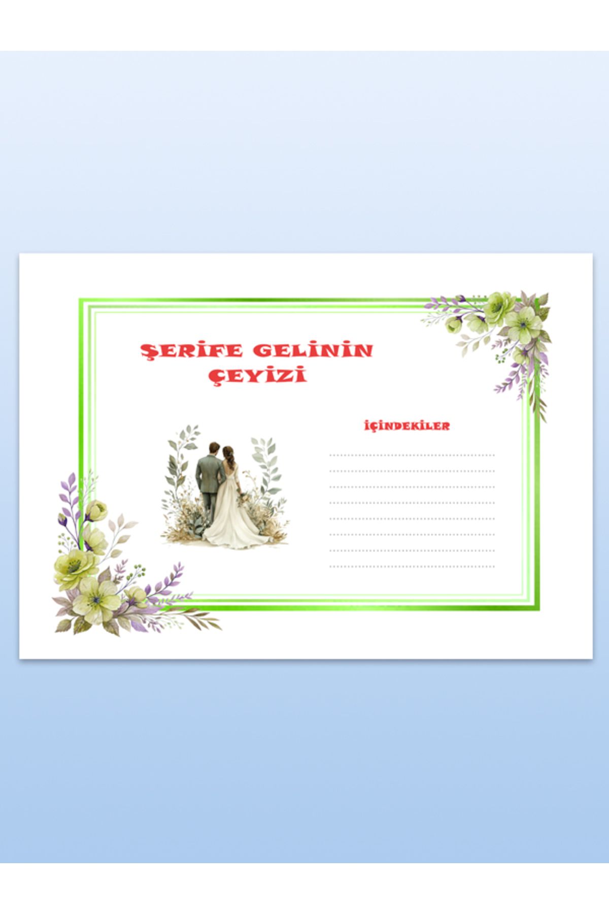 THE BIGGEST IMPACT 20 Adet Kişiye Özel Gelin Çeyizi Koli Etiketi Yapışkanlı Sticker A4 – Kutu, Bohça, Koli Etiketi