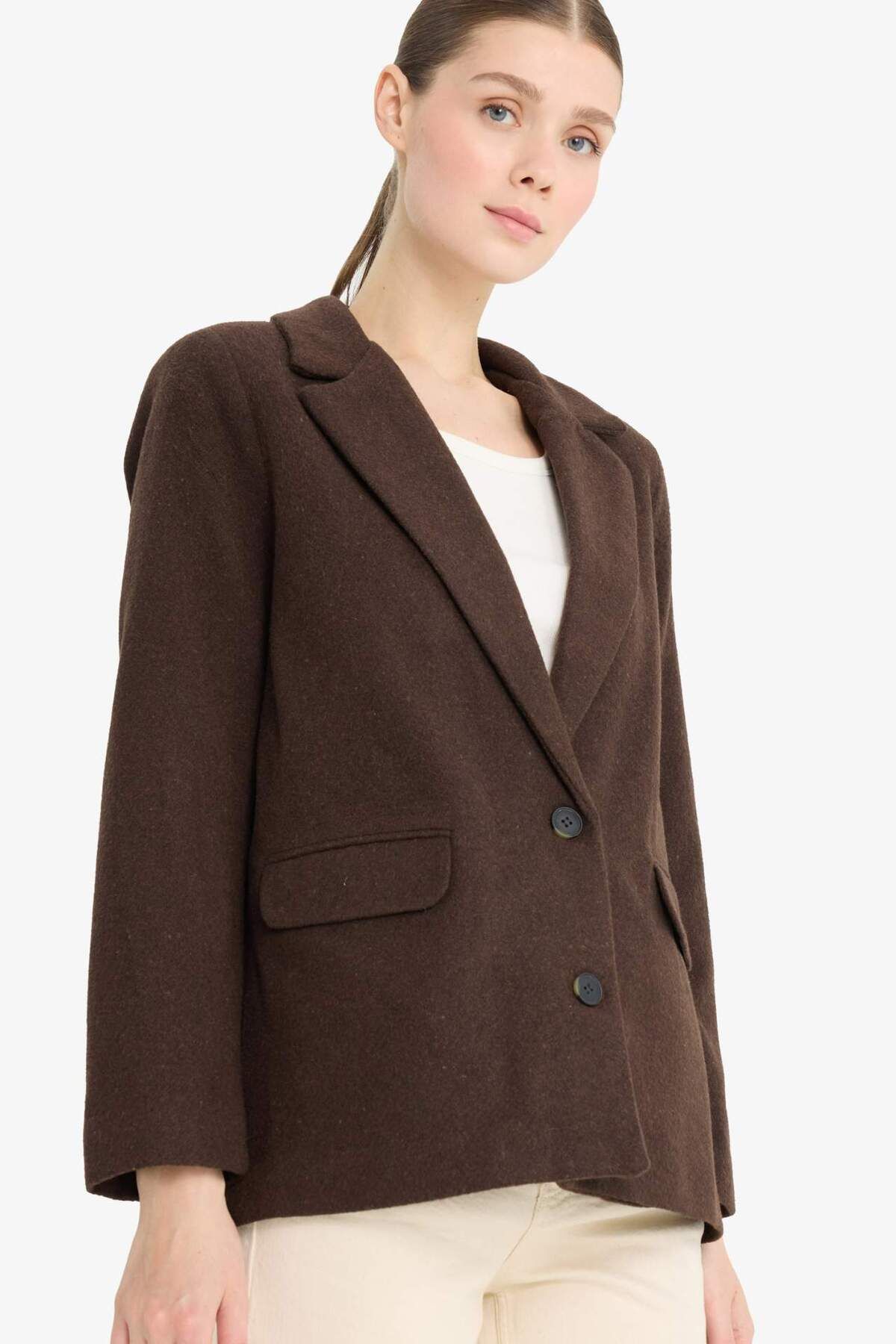 DeFacto Regular Fit Flanel Blazer Ceket Y6483AZ24WN