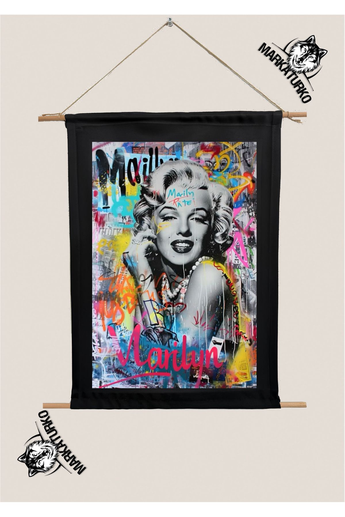 MarkaTurko MARİLYN MONROE ÖZEL TASARIM SÜBLİMASYON BASKI TABLO 48060-08