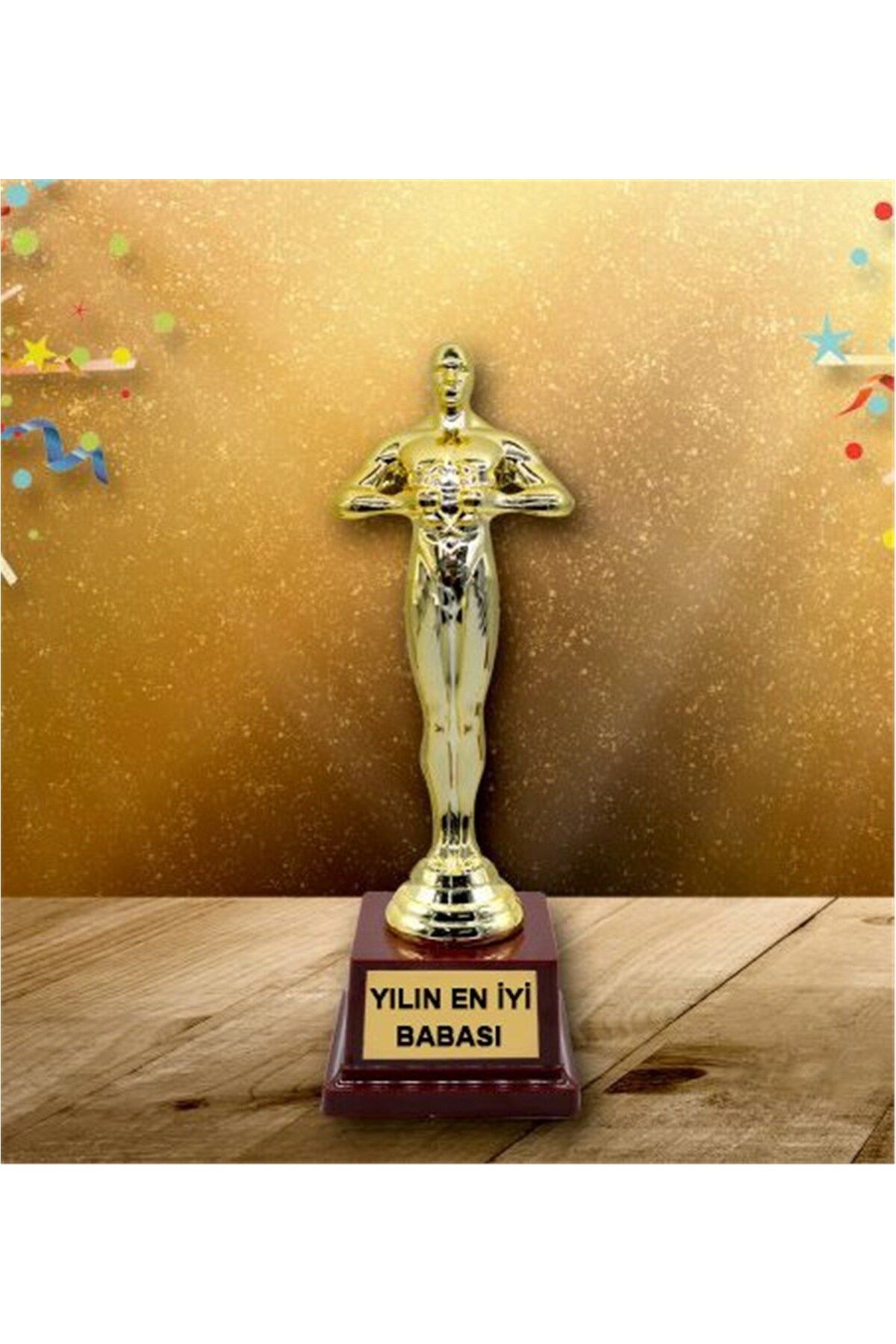 Kesene Eşe Sevgiliye Babaya Hediye Yılın En İyi Babası Oscarı Ödülü Hediye Büyük Boy