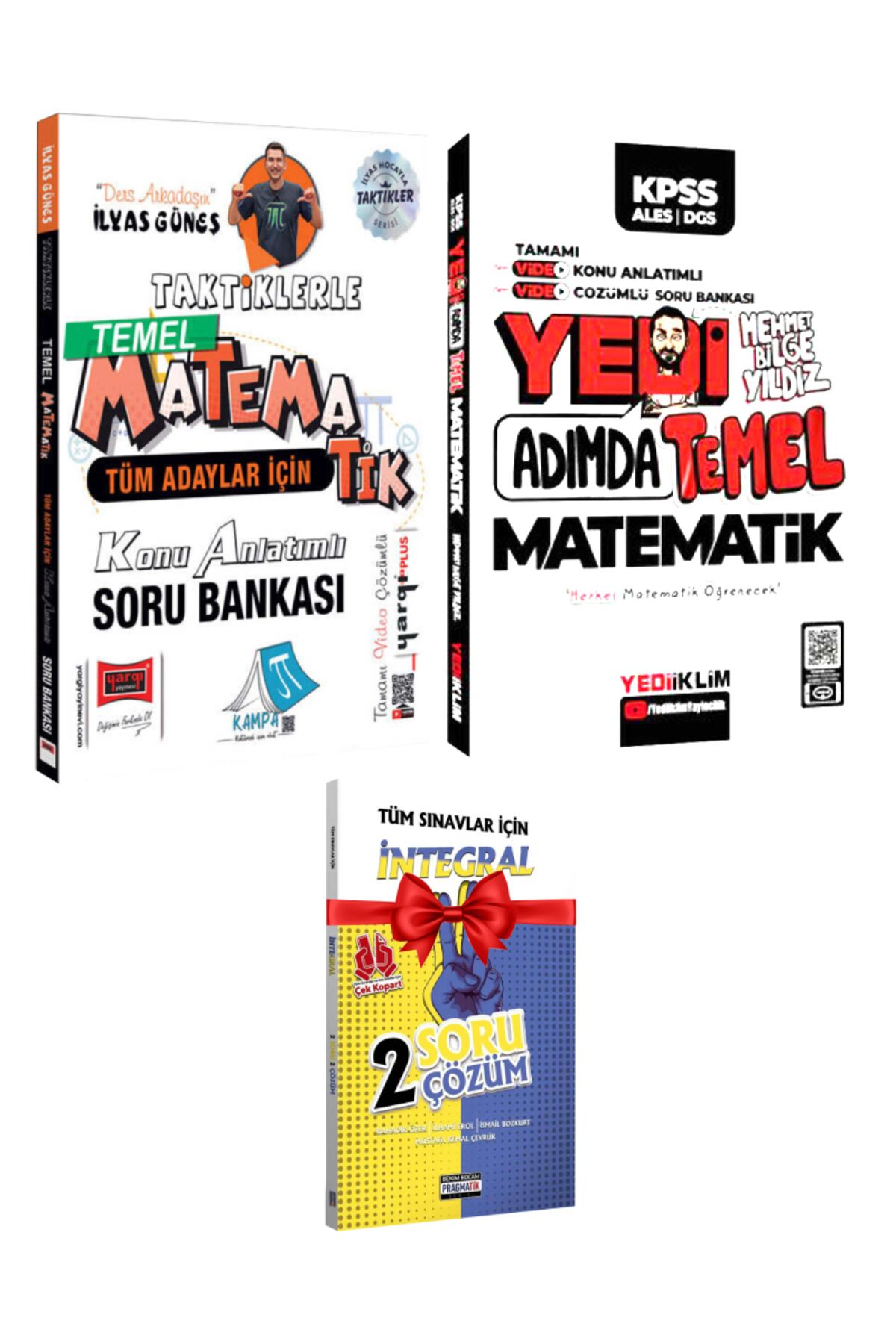 Yargı Yayınları İlyas Güneş Taktiklerle Matematik Konu Anlatımlı Soru Bankası+ Mehmet Bilge Yıldız Yedi Adımda Temel