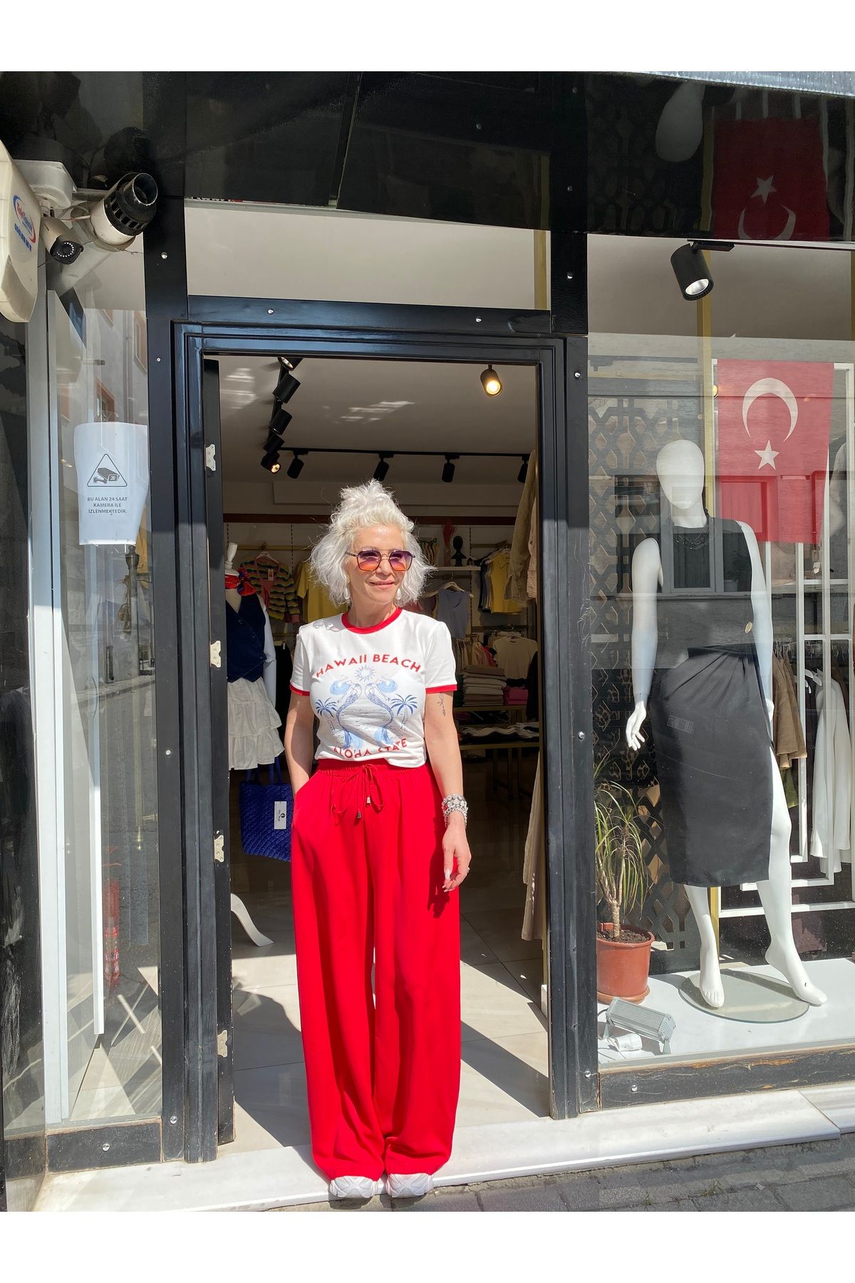 özlem adaşoğlu boutique HAWAI BASKILI TSHIRT