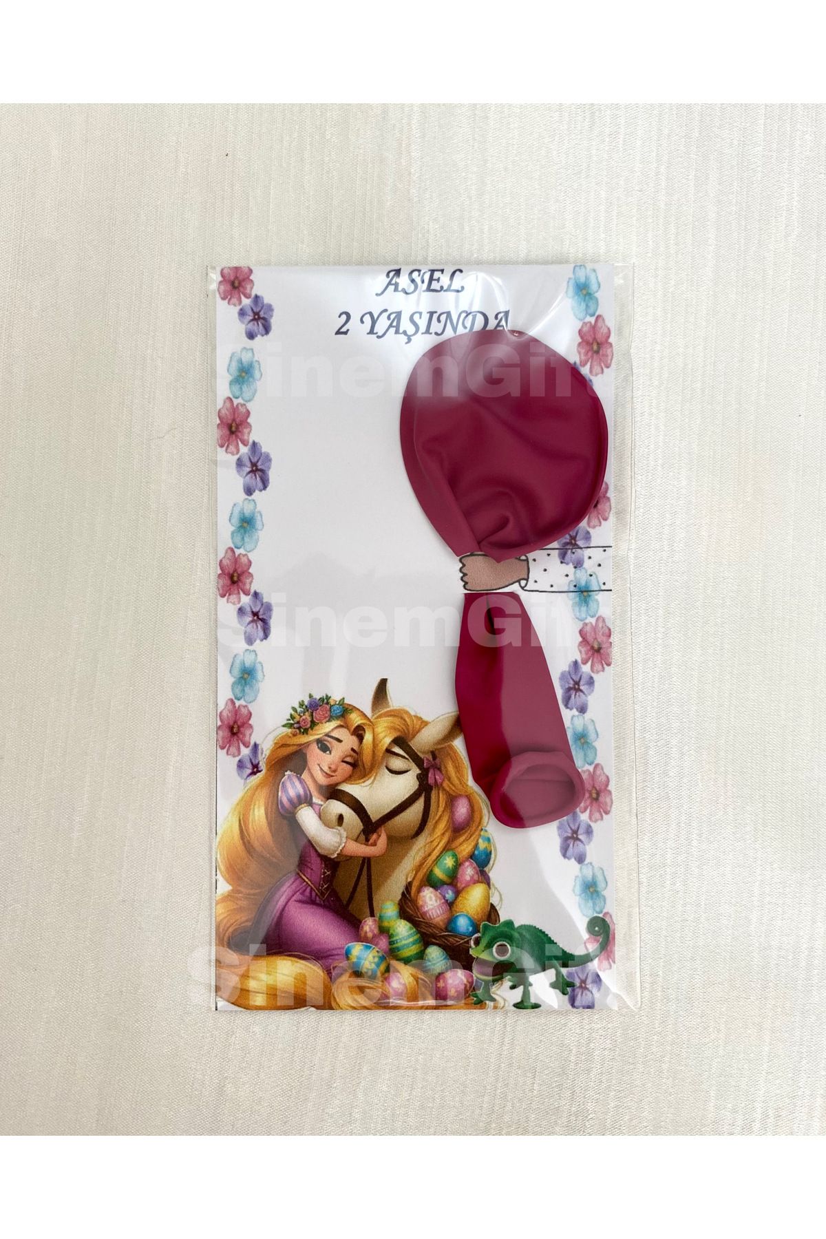 Sinem Gift 20 Adet Doğum Günü Hediyelik Balon - Rapunzel Konseptli Hediyelik - Kız Çocuk Doğum Günü Hediyesi