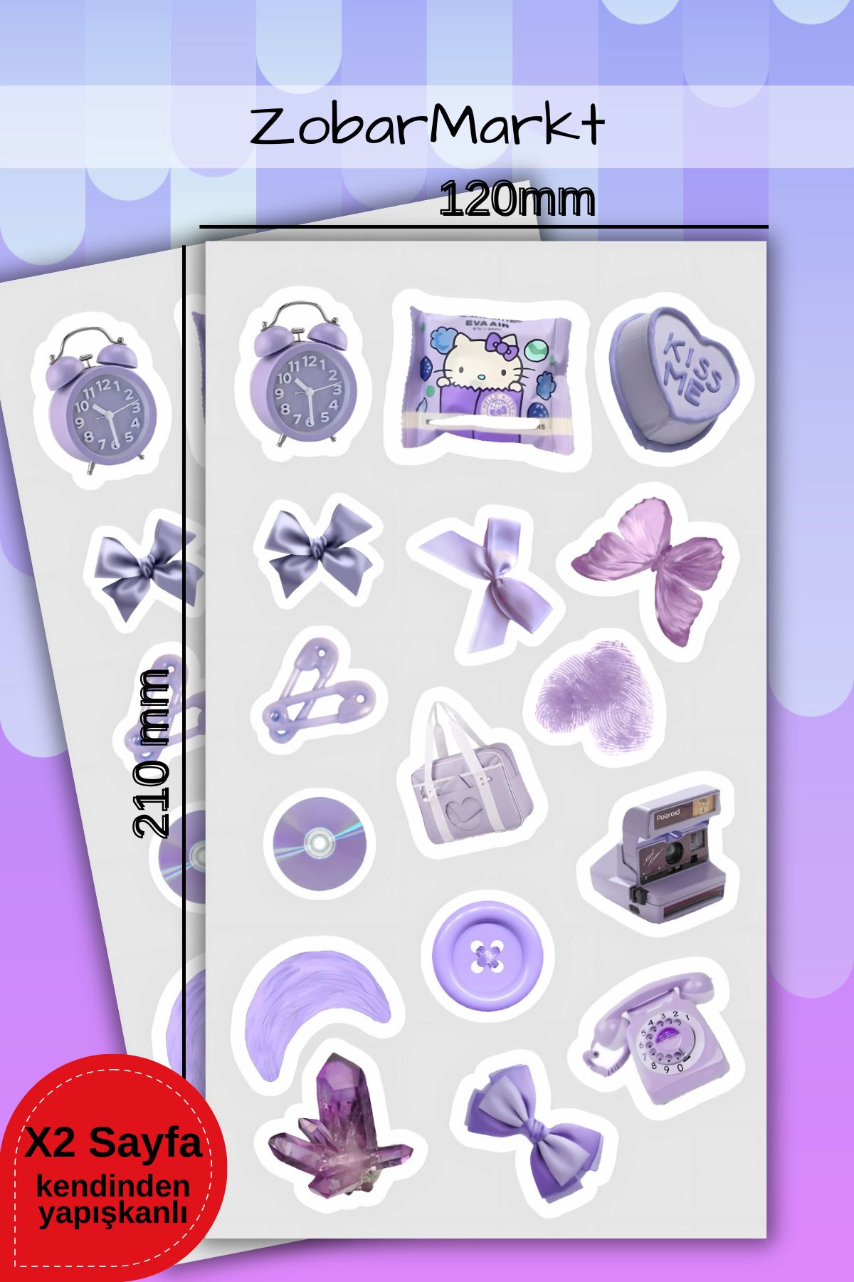 ZobarMarkt ONLINE MARKETING Pastel Dream Sticker Set (bullet journal- ajanda - laptop)