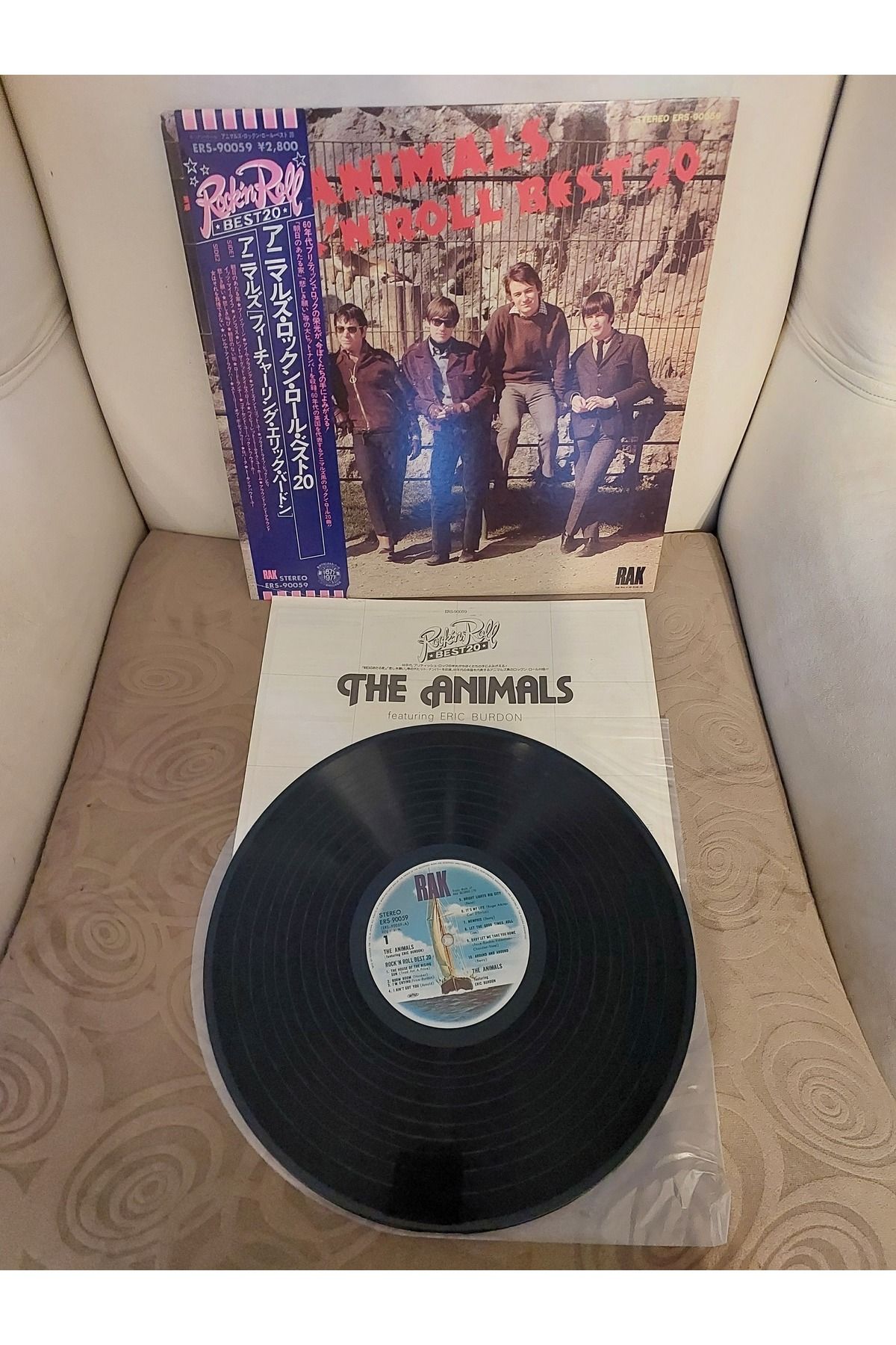 Plakperest The Animals –Featuring Eric Burdon Rock’n Roll Best 20 - 1977 Japonya Basım - LP Plak Albüm - Obi’li