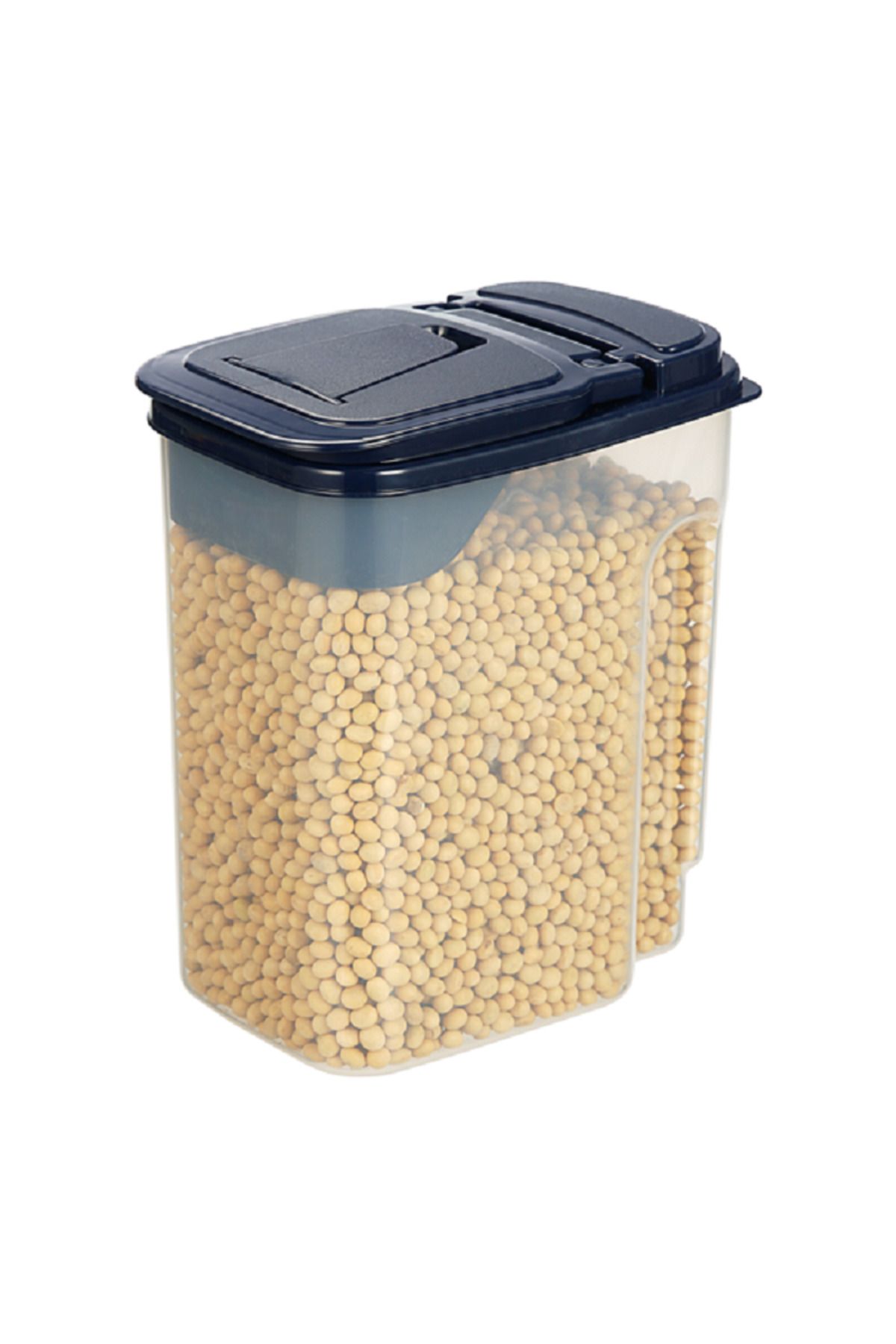Felli-Pop-Up Spout Easy Pour Durable Plastic Food Storage Container Clear and Black 2