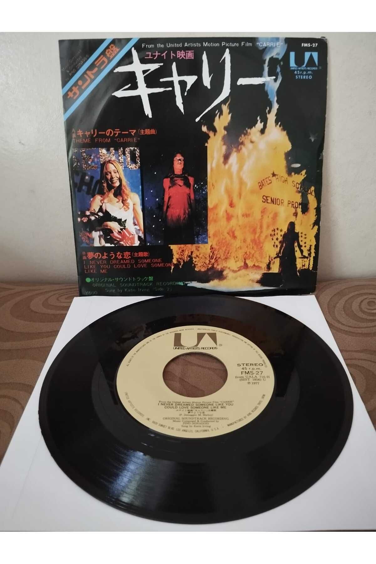 Plakperest Pino Donaggio – Theme from ’’Carrie’’ ( Soundtrack) - 1977 Japonya Basım 45lik Plak-2.el