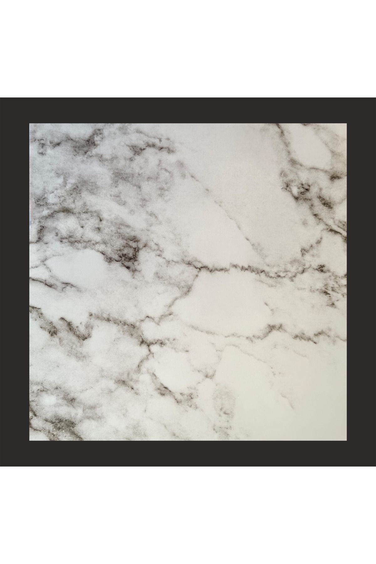 Linarx Decohandy 30x30 Cm Pvc Duvar Karosu 4'Lü Paket - Siyah Beyaz Mermer