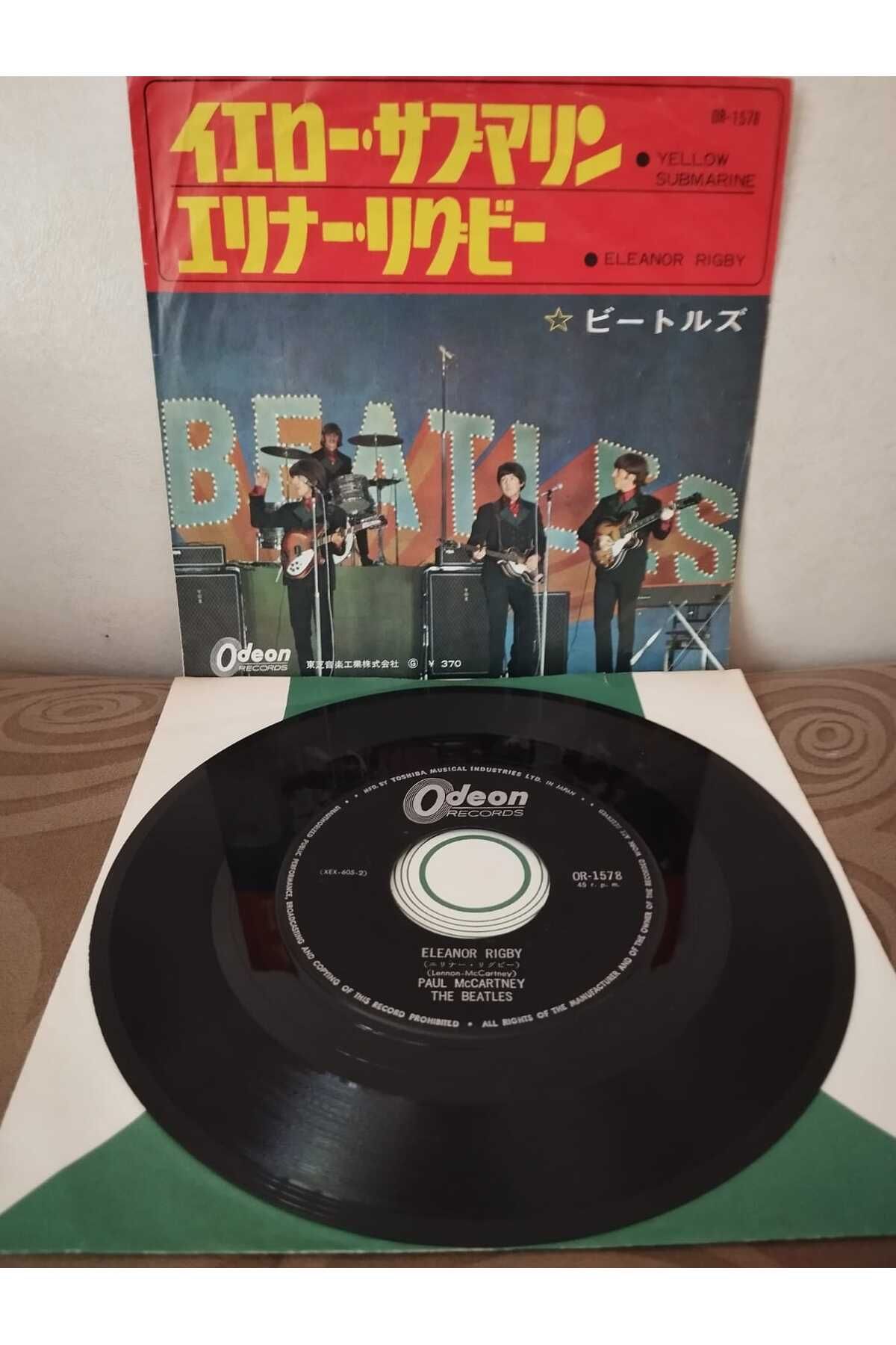 Plakperest The Beatles - Yellow Submarine / Eleanor Rigby - 1966 Japonya Basım 45lik Plak-2.EL