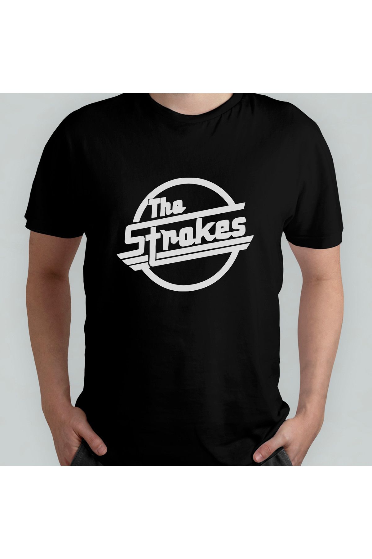 Pixxa The Strokes Unisex %100 Pamuklu Bisiklet Yaka T-Shirt Model 2