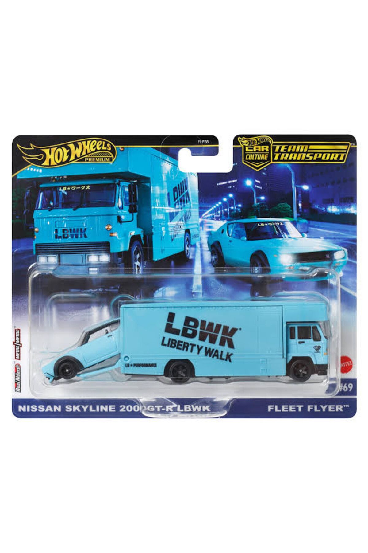 Hotwhells HotWheels Nissan Skyline 2000GT-R LBWK & Fleet Flyer
