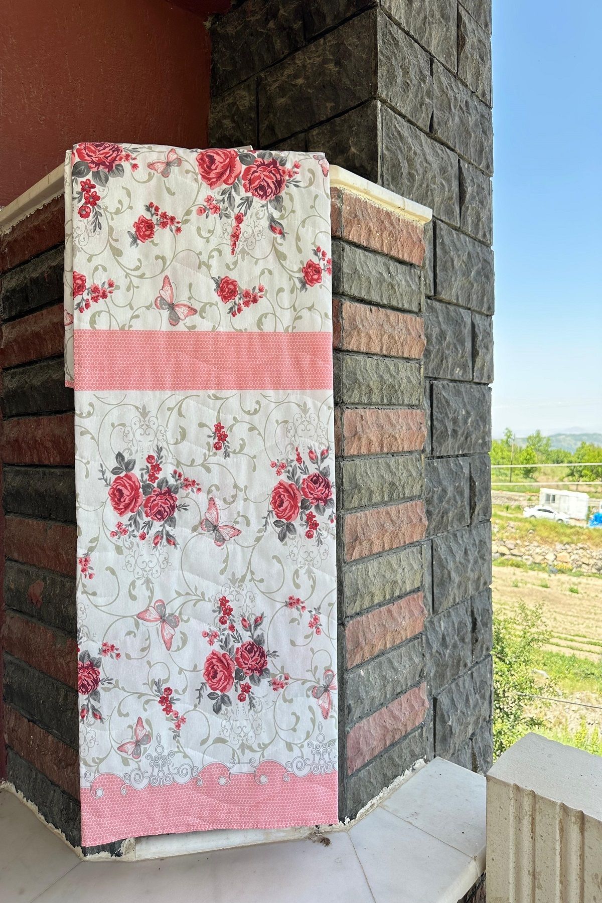 Sofline Çift Kişilik Çok Amaçlı Pike, Yazlık Pike, Desenli Pike, Yatak Örtüsü (195x220cm)