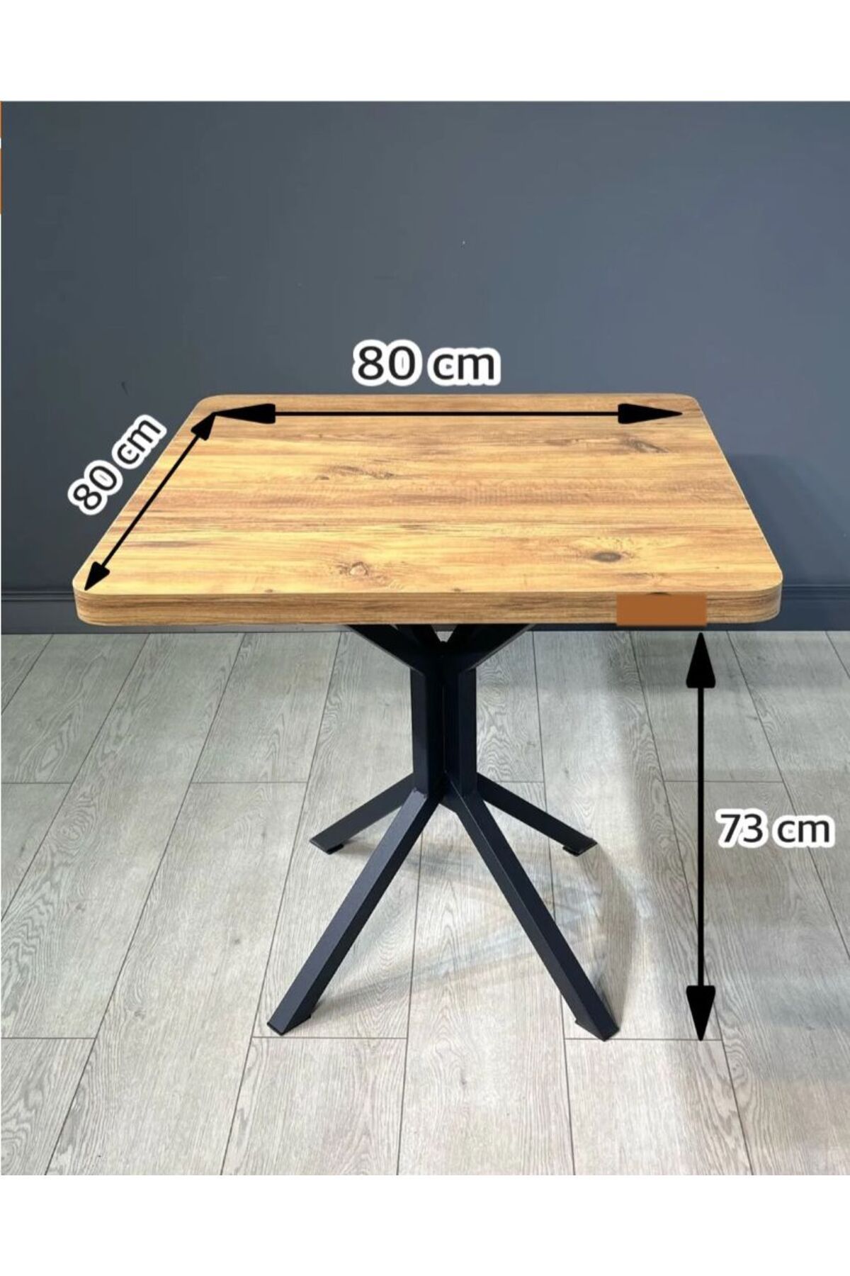 modülare MUTFAK CAFE BALKON BAHÇE RESTORAN YEMEK MASASI METAL AYAK 80CM