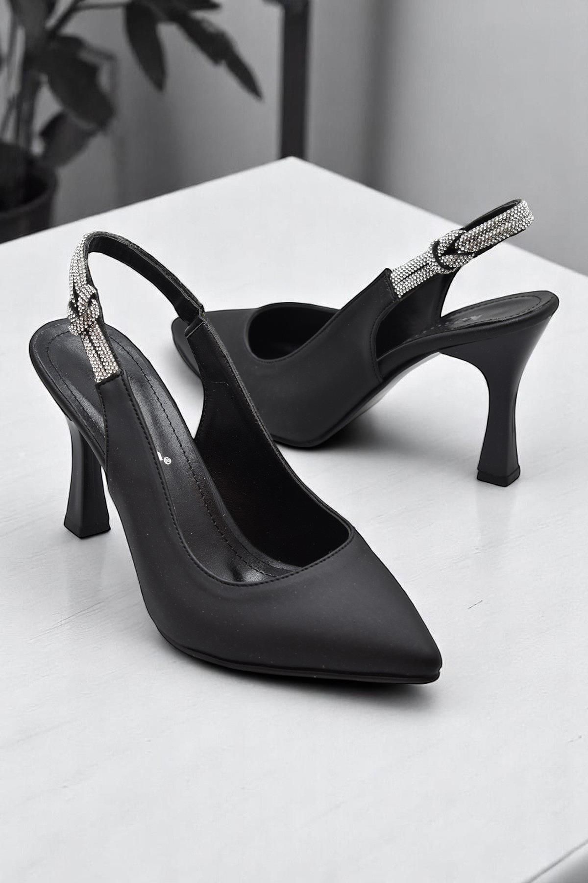ISPARTALILAR 6509 9cm Kadın Topuklu Ayakkabı Stiletto Abiye Düğün Nişan Ayakkabısı