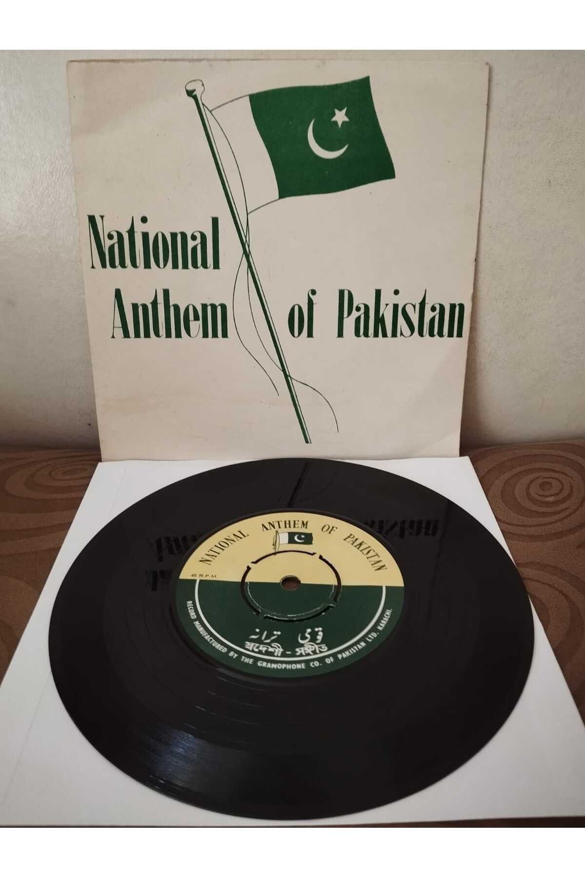 Plakperest National Anthem Of Pakistan (Pakistan Ulusal Marşı) - Pakistan Dönem Basım 45’lik Plak-2.EL