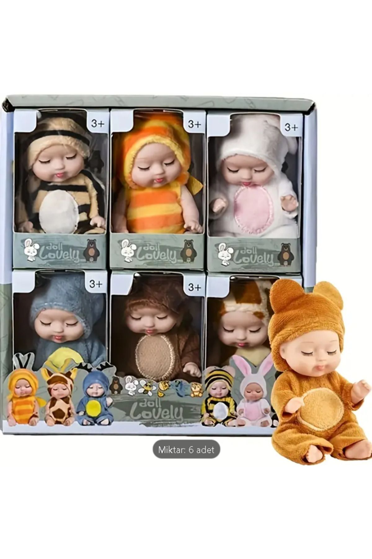 CHAHAN KOSTÜMLÜ MİNİK ET BEBEK 1 adet Ayı kostümlü bebek için