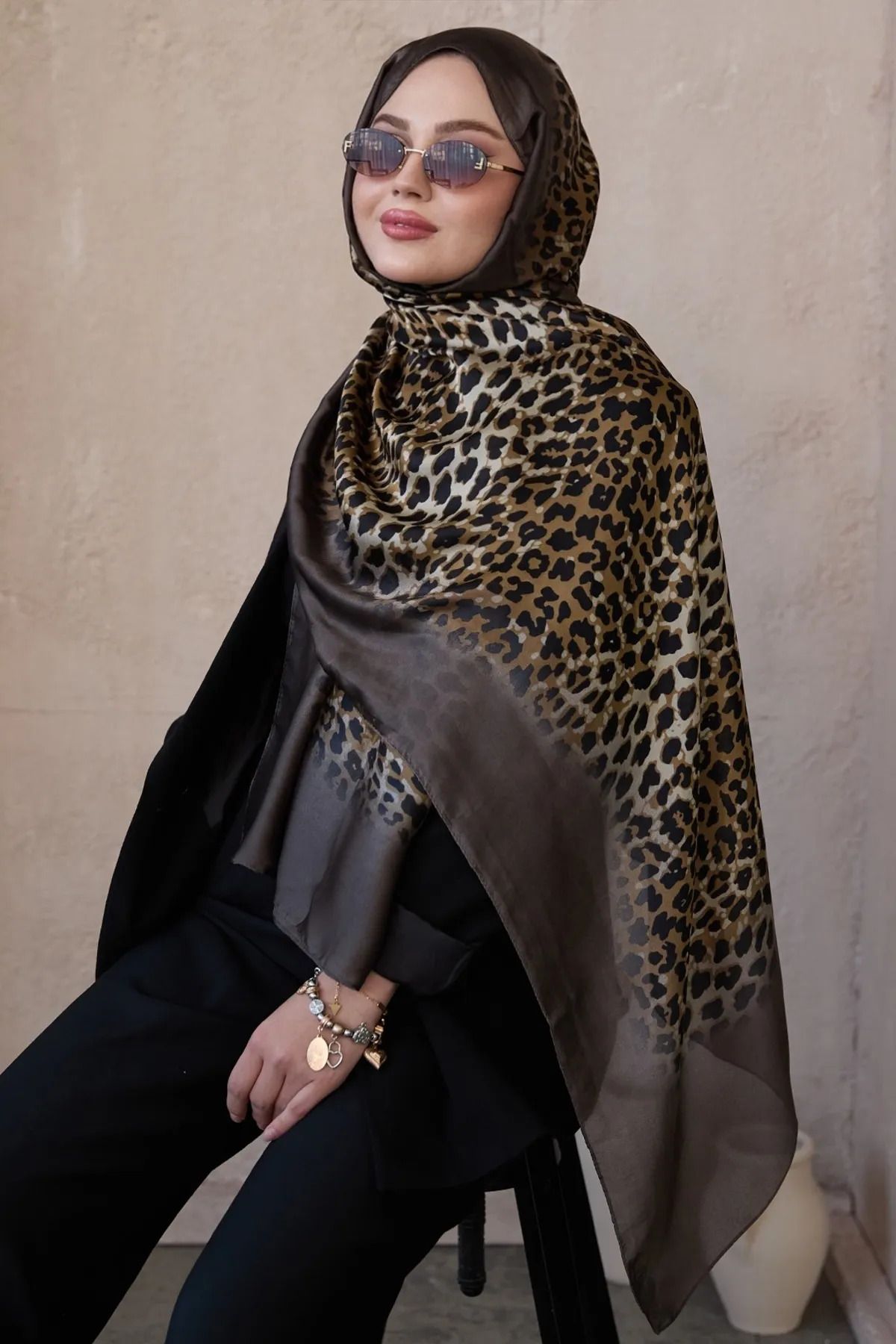 Butik Leopar Desen Şal DiorelTR