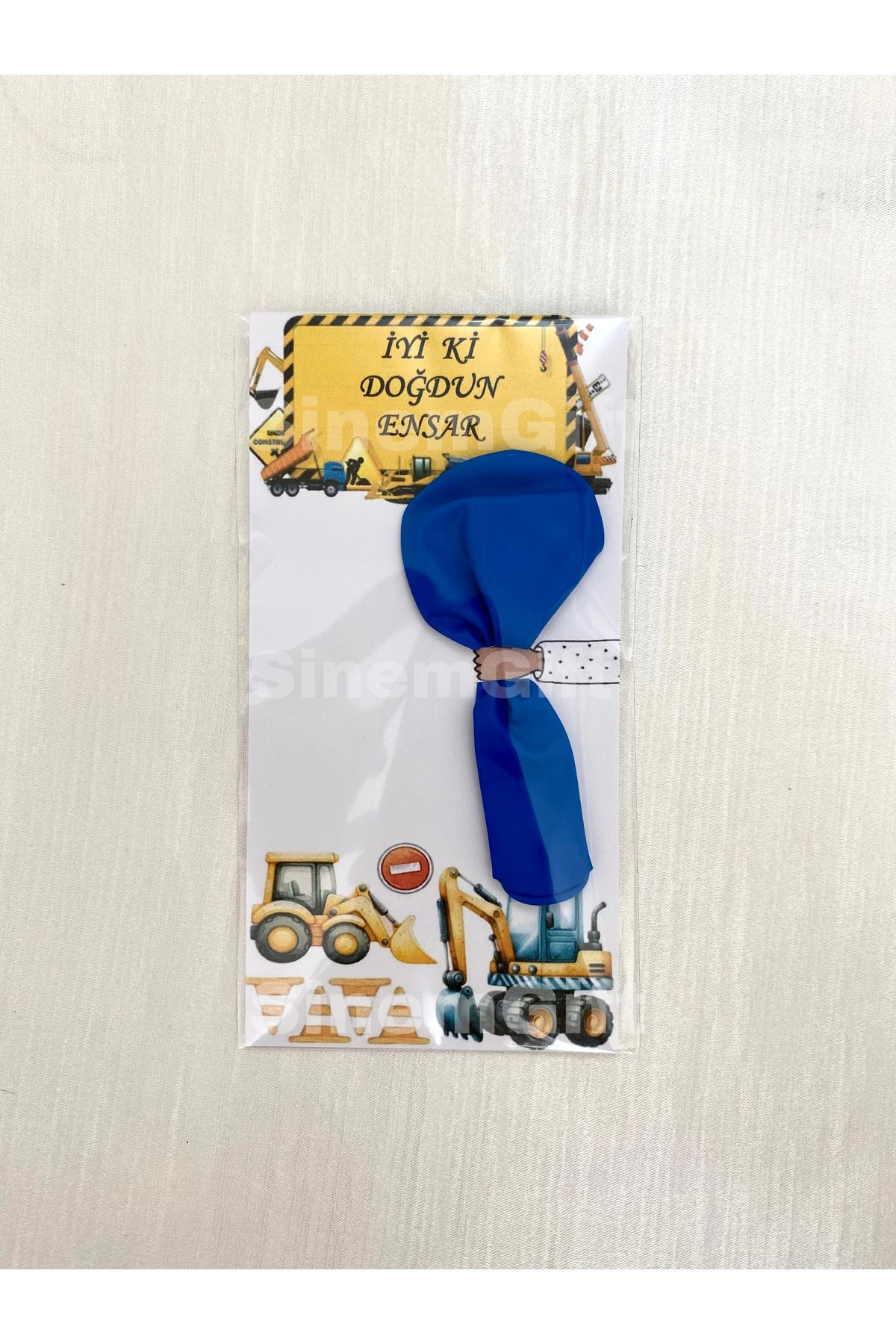 Sinem Gift 20 Adet Doğum Günü Hediyelik Balon - İş Makinaları Konseptli Hediyelik - Erkek ÇocukHediyesi