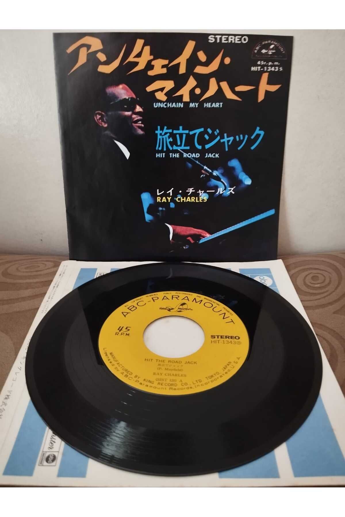 Plakperest Ray Charles – Unchain My Heart - 1966 Japonya Basım 45lik Plak-2.El