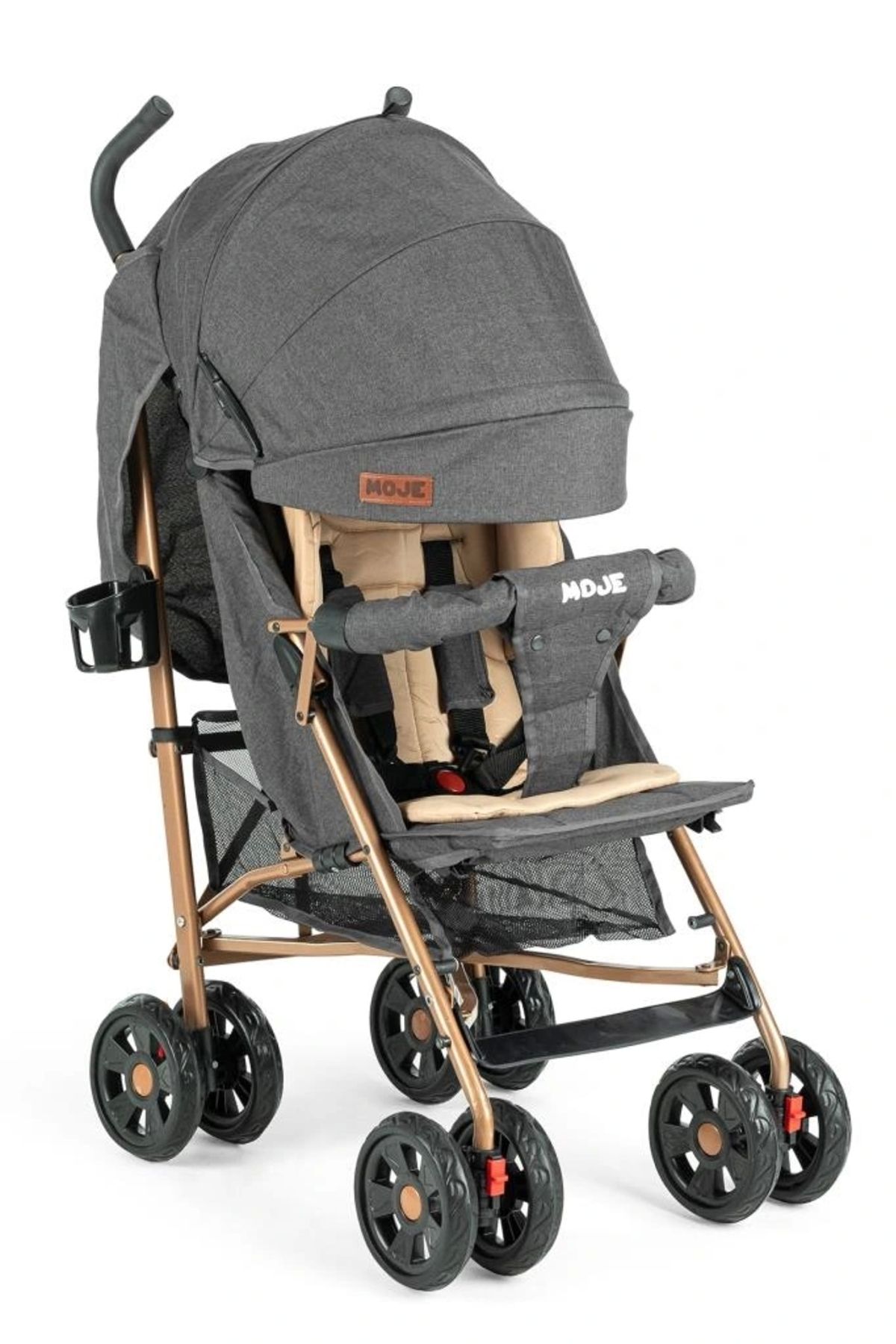 OurStyles Moje Strong Baston Bebek Arabası Antrasit Gold