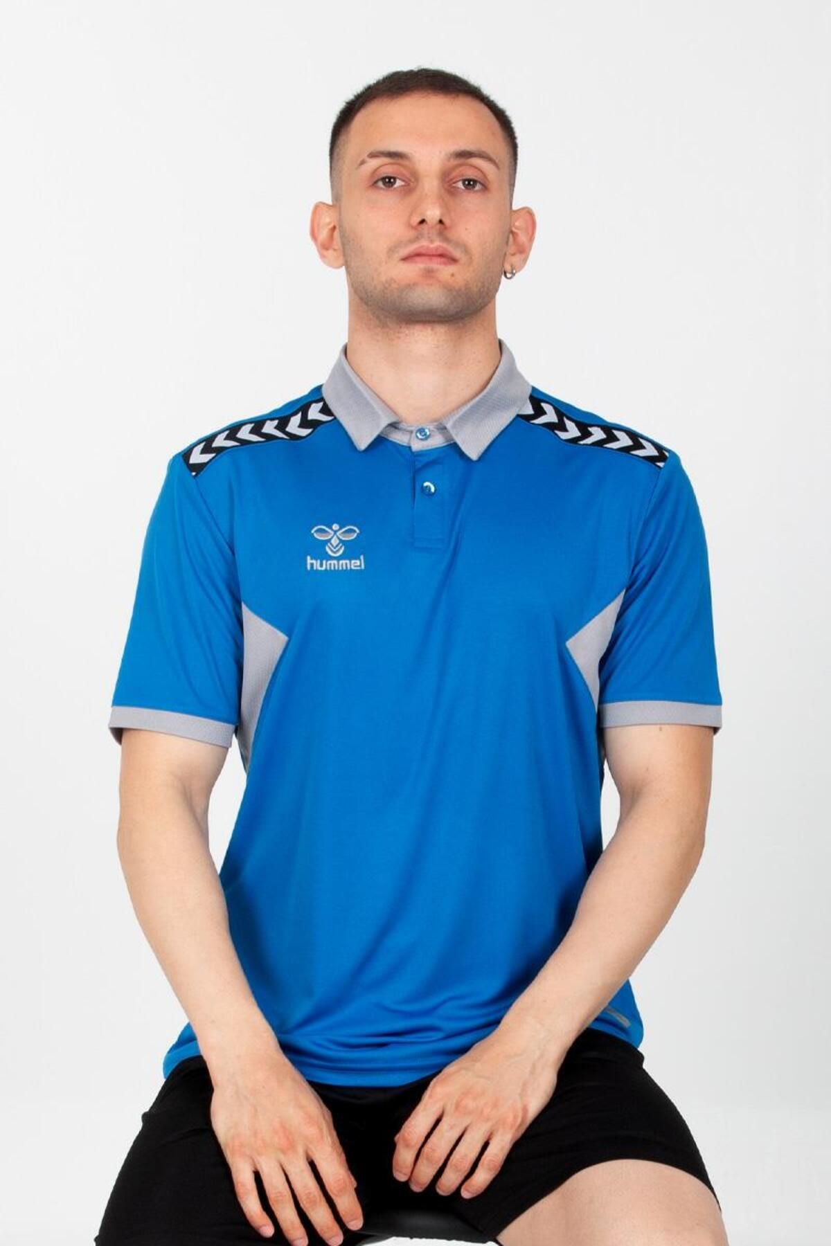 hummel Otantik Polo Yaka Kamp Tişört Mavi