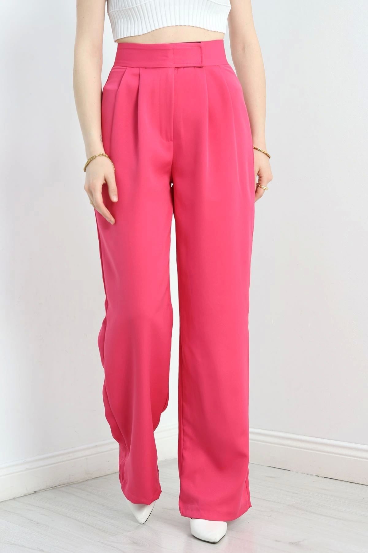 OurStyles Kemer Cırtlı Pantolon Fuşya - 1146.2031.