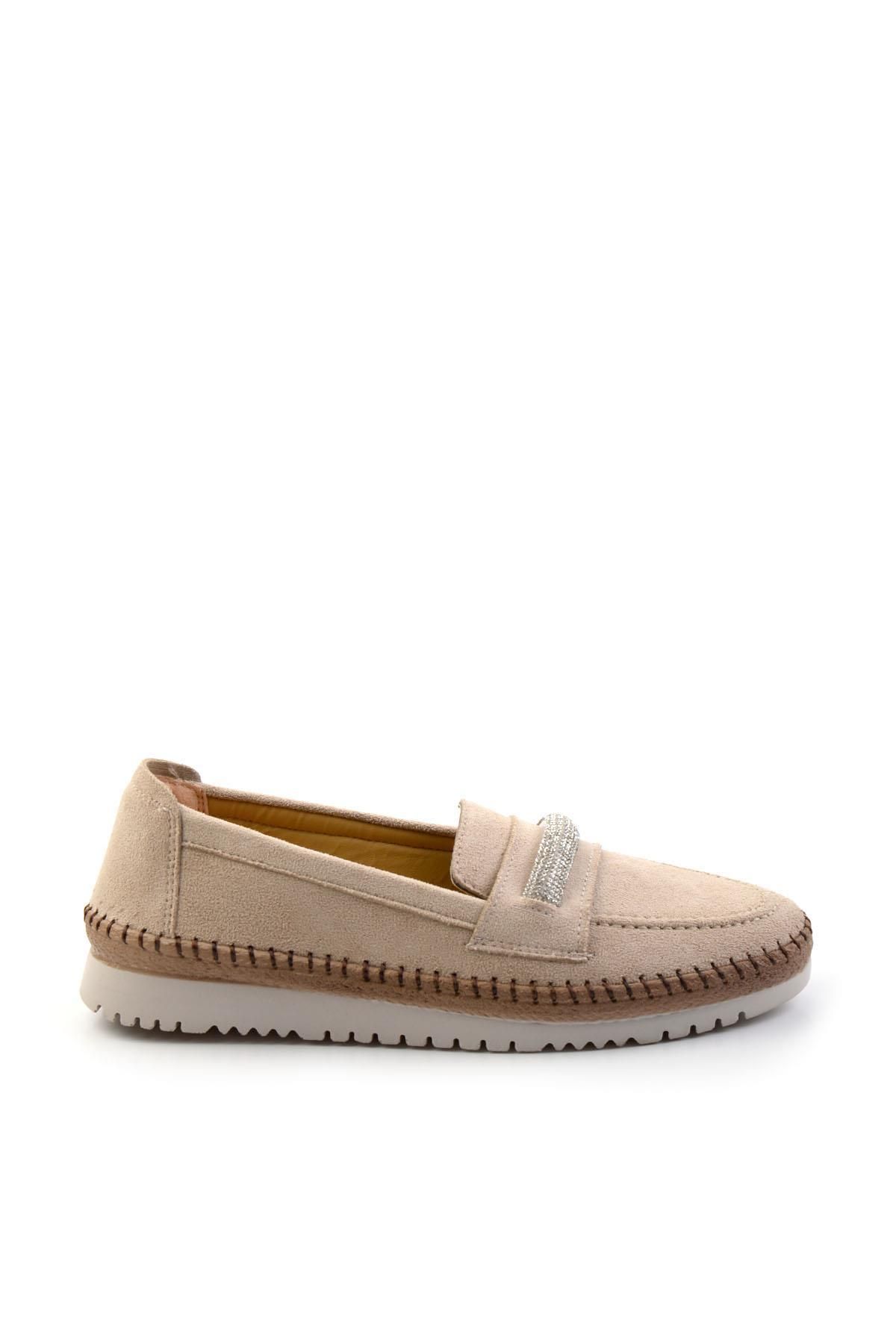 Bambi Bej Kadın Loafer Ayakkabı K01536999902