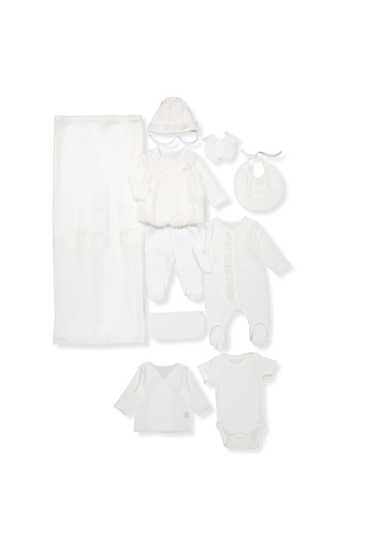Bebetto İNTERLOK ZIBIN SET 10LU (MISS ANGEL) Z1017 EKRU 1-3M/62CM