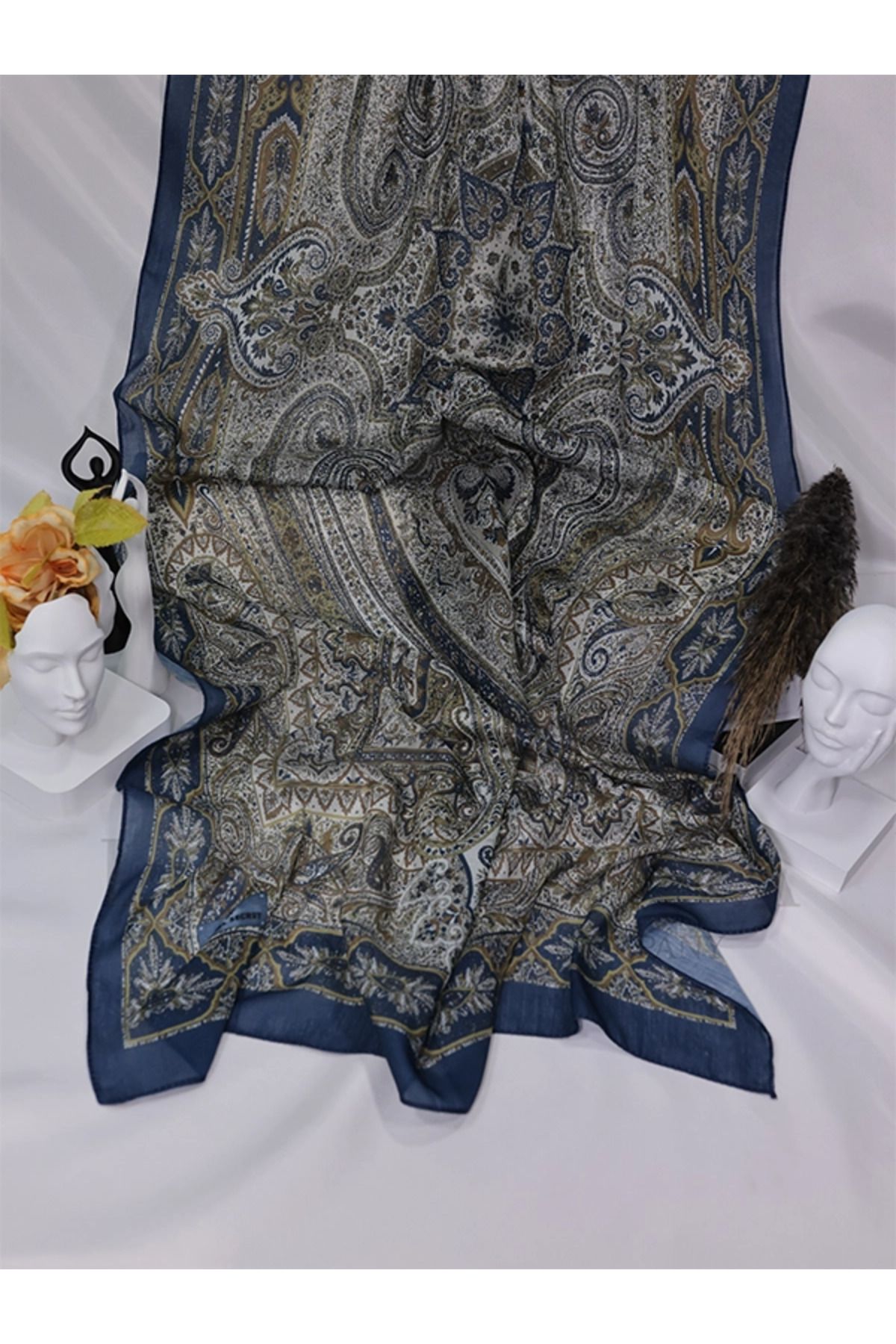 LUSSAMODA GLAMOUR-PAMUKLU-ETNİK-SOFT ŞAL