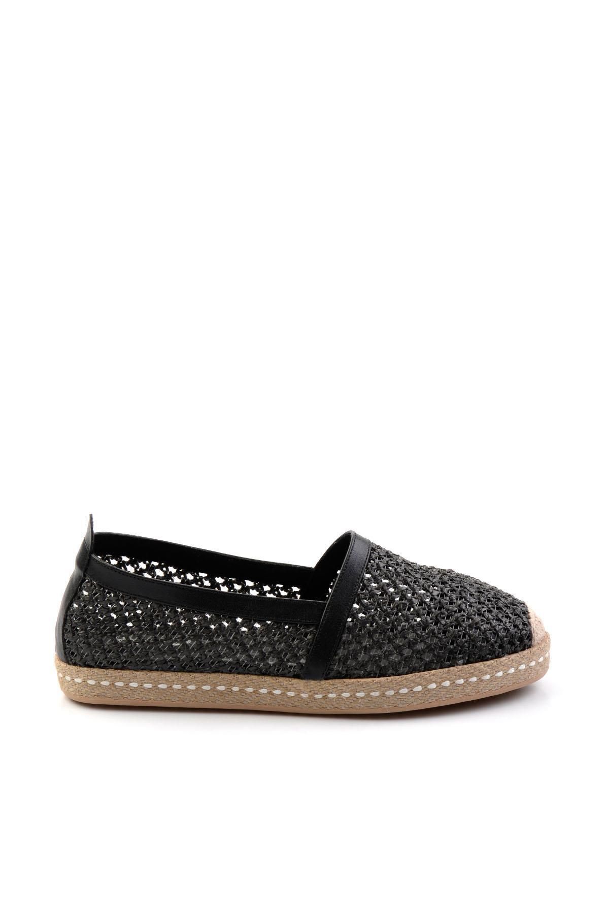 Bambi Siyah Kadın Espadril K01117090316