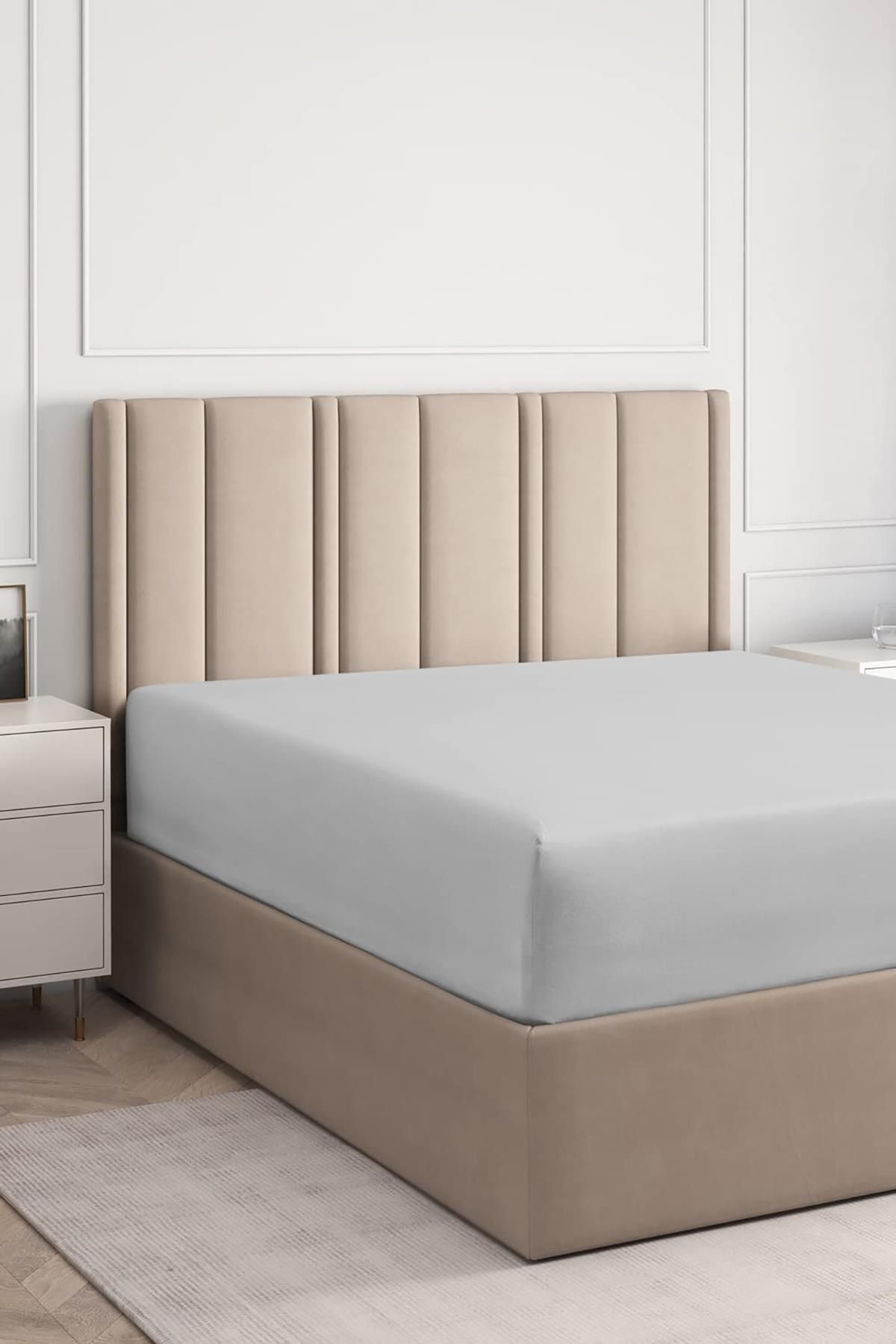 cs ilkim Lastikli Pamuk Penye Çarşaf 160x200 - fitted sheet