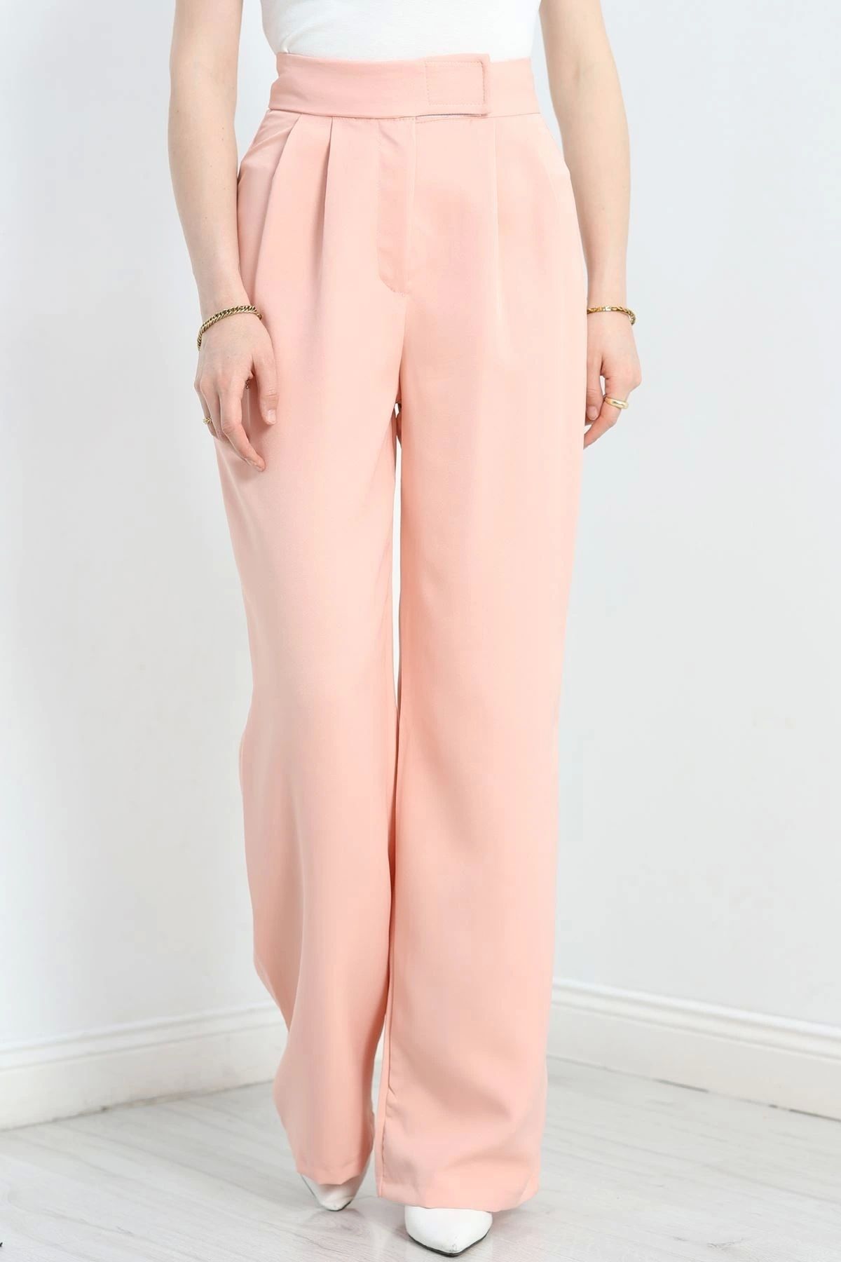 OurStyles Kemer Cırtlı Pantolon Pudra - 1146.2031.