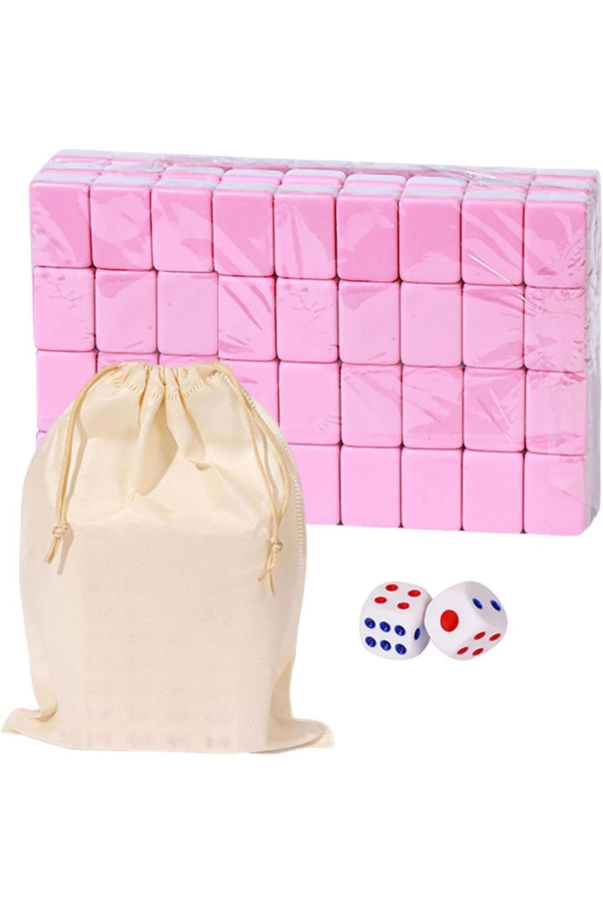 ALBARSHA 144 Mahjong Taşlı Tahta Oyunu Seti