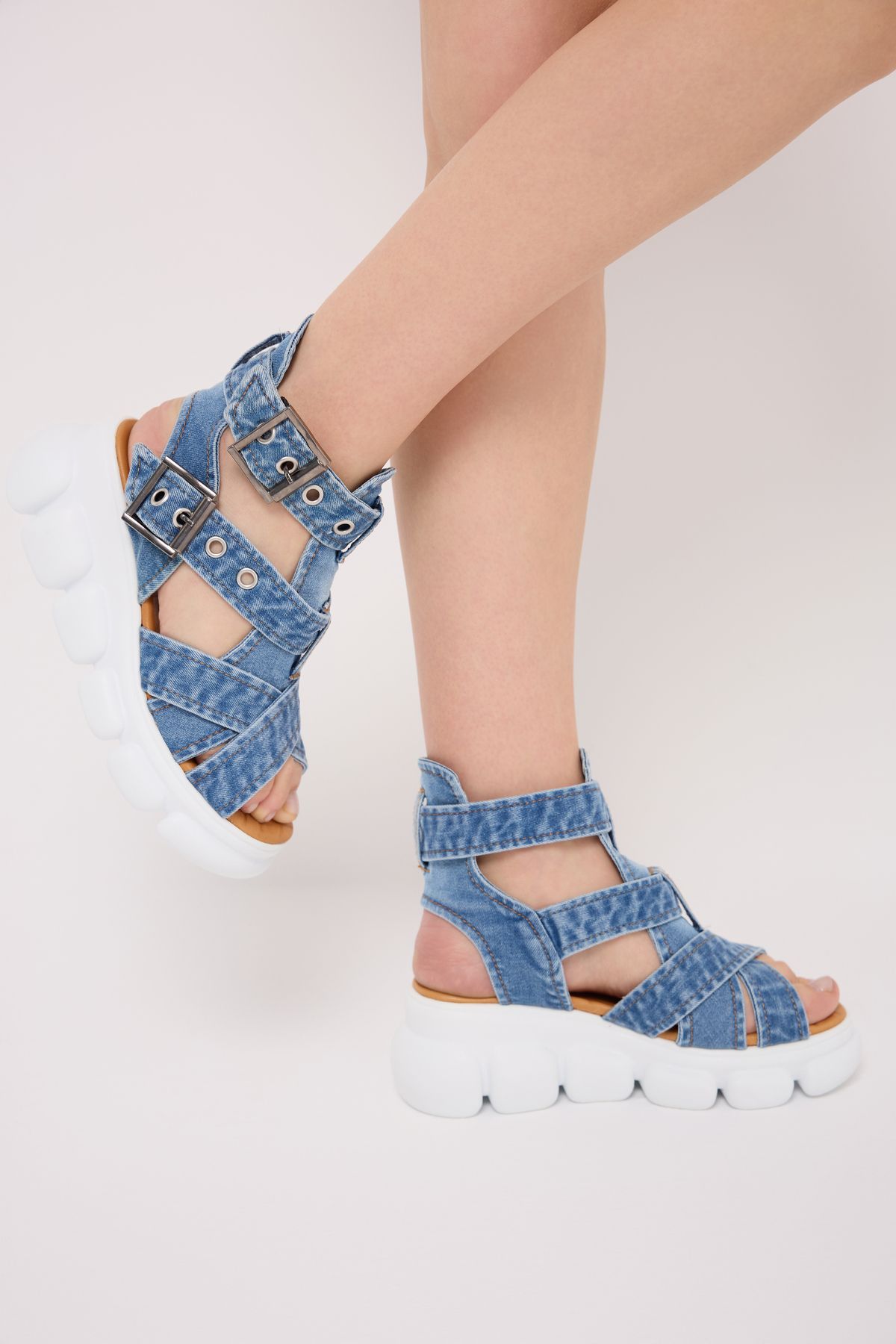 StarBlueMooN KADIN KOT SANDALET