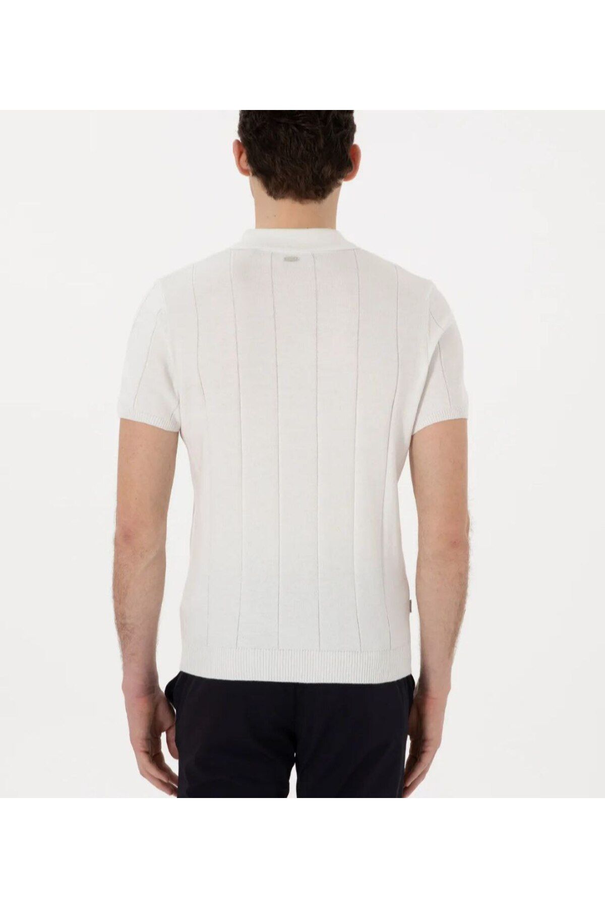 MODA ERKEK YARIM FERMUARLI POLO YAKA T-SHİRT VİZYON RENK
