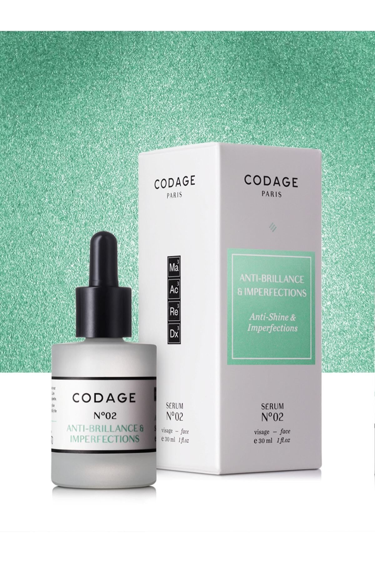 Codage Yağlı Ciltler İçin Parlama ve Cilt Kusurlarına Matlaştırıcı Kırışıklık Önleyici Serum 30 ML