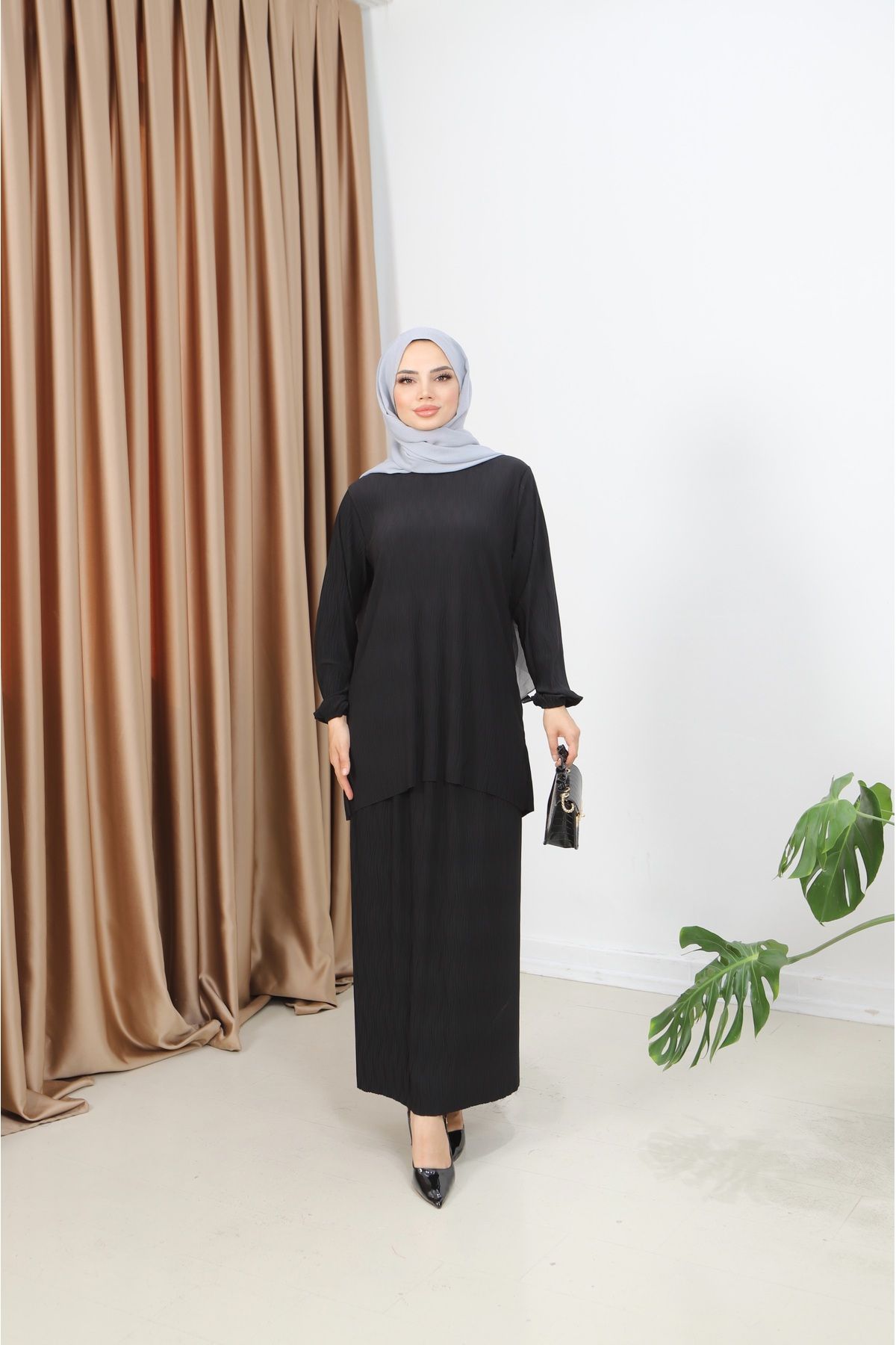 NİSUM MODA MANOLYA KIRAŞLI ETEKLİ TAKIM