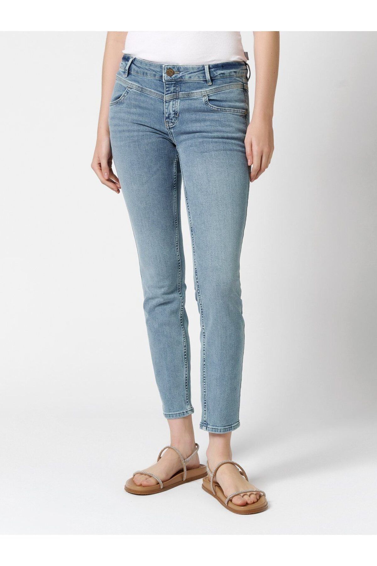 vera is love ORTA BEL DAR PAÇA ESNEK JEANS