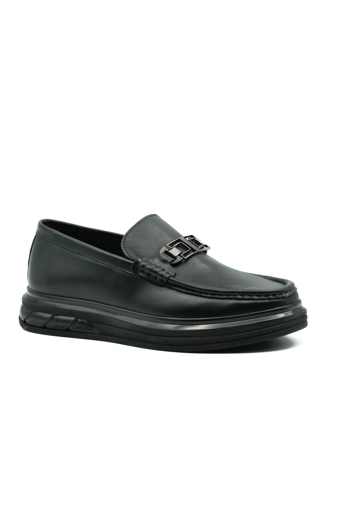 Tuna Hakiki Deri Siyah Loafer Erkek Ayakkabı - EVA/TPU Taban 2713 görsel 2