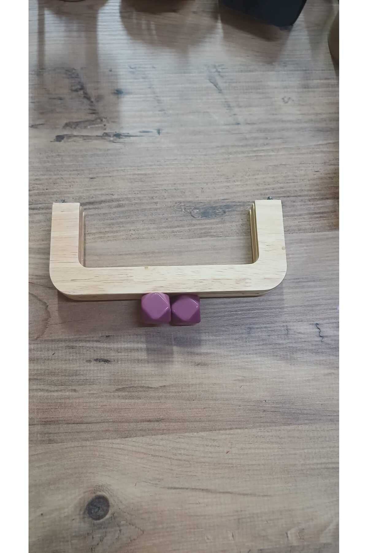 KAR KÜRESİ Çanta Aksesuar 20 Cm Açık Renk Oval Ahşap Burs Mor Renk Toplu