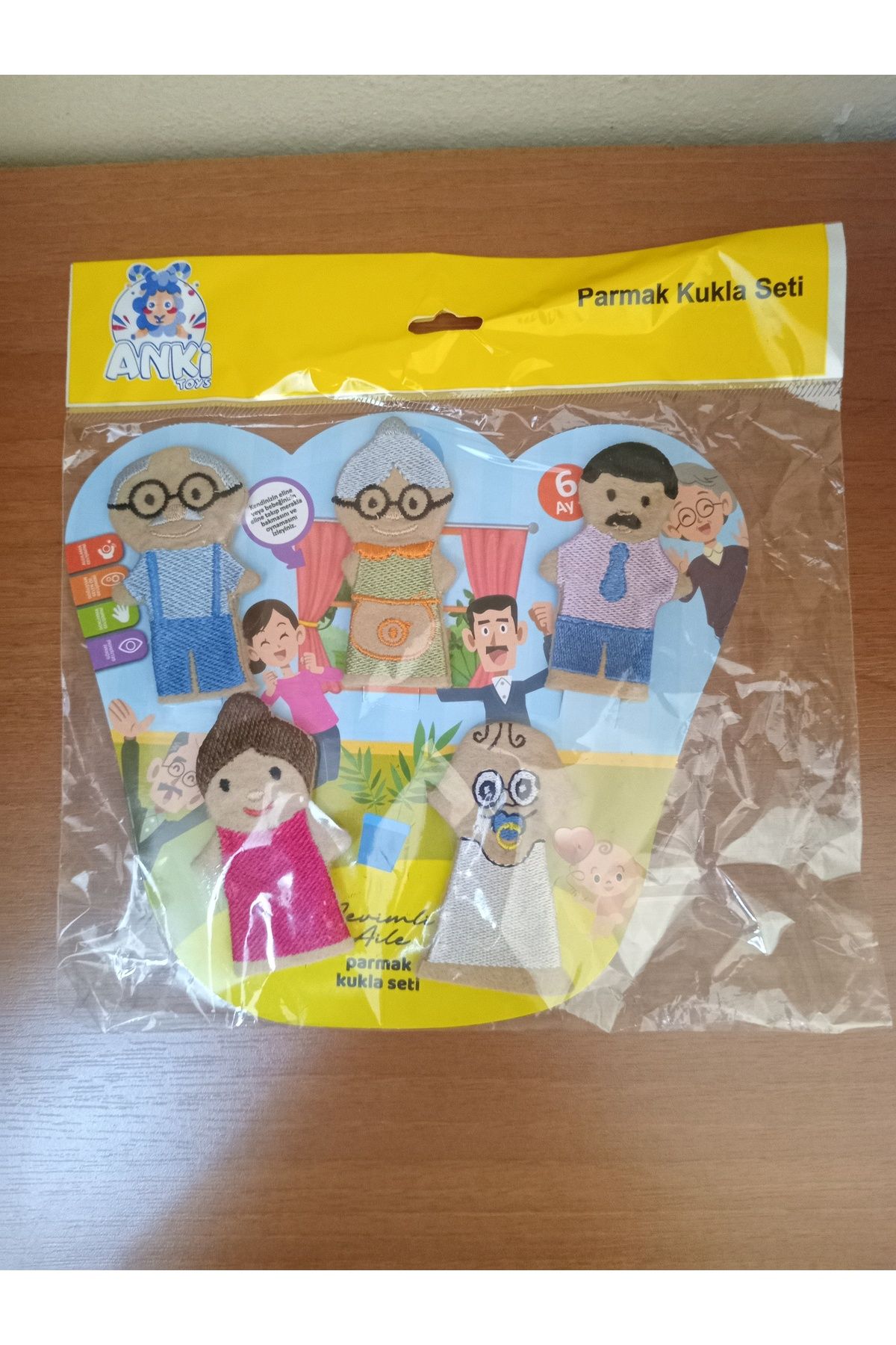 Müjde Tuhafiye Sevimli Aile Parmak Kukla Seti 5'li