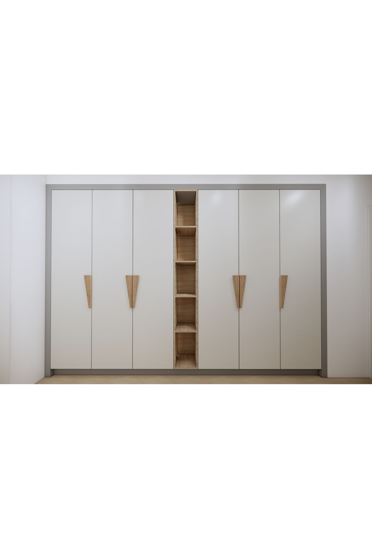HSM Design PİA (20 Cm) 2 Adet Takım Üçgen Ahşap Desenli Mobilya Dolap Çekmece MDF Kulp