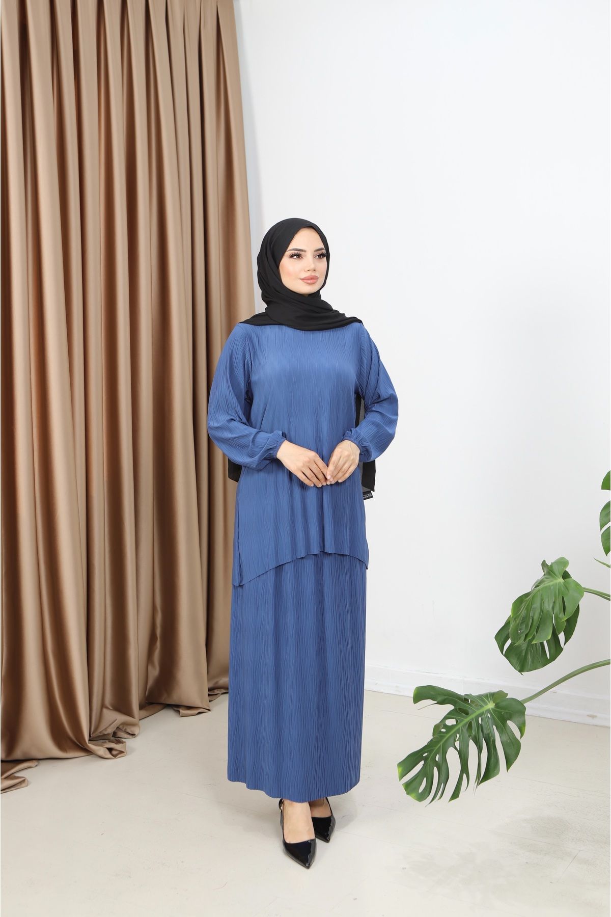 NİSUM MODA MANOLYA KIRAŞLI ETEKLİ TAKIM