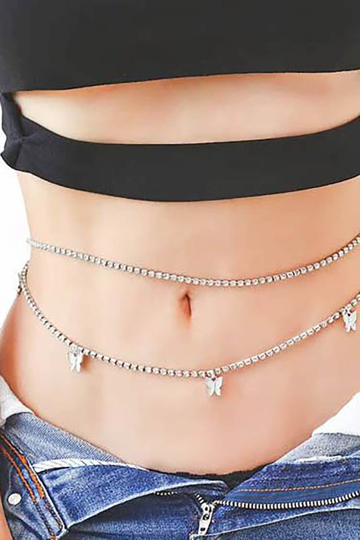 Bikini Mayokini Dünyası Kelebekli Bel Zinciri